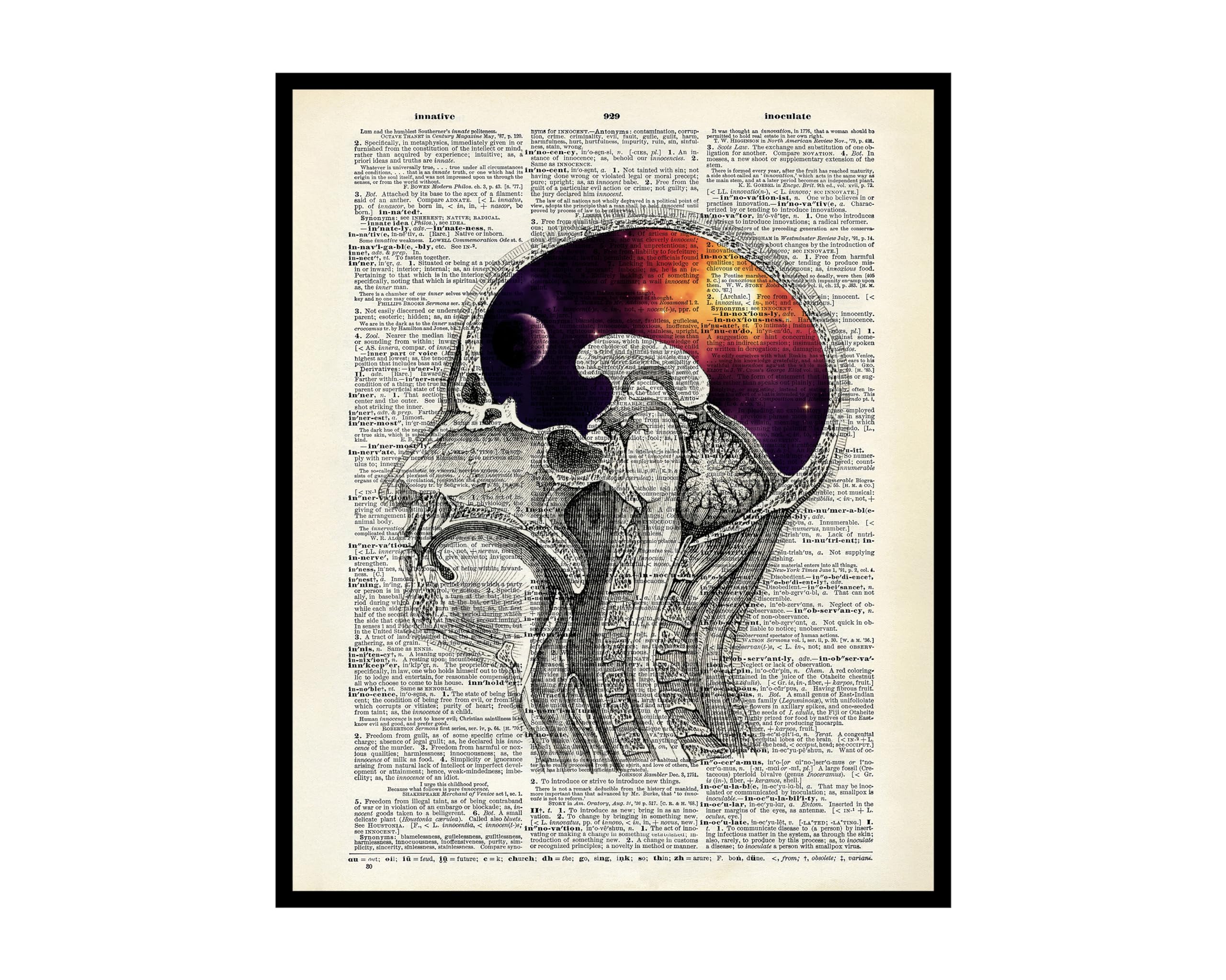 Poster Master Dictionary Art Poster - Brain Galaxy Print - Anatomy Art ...