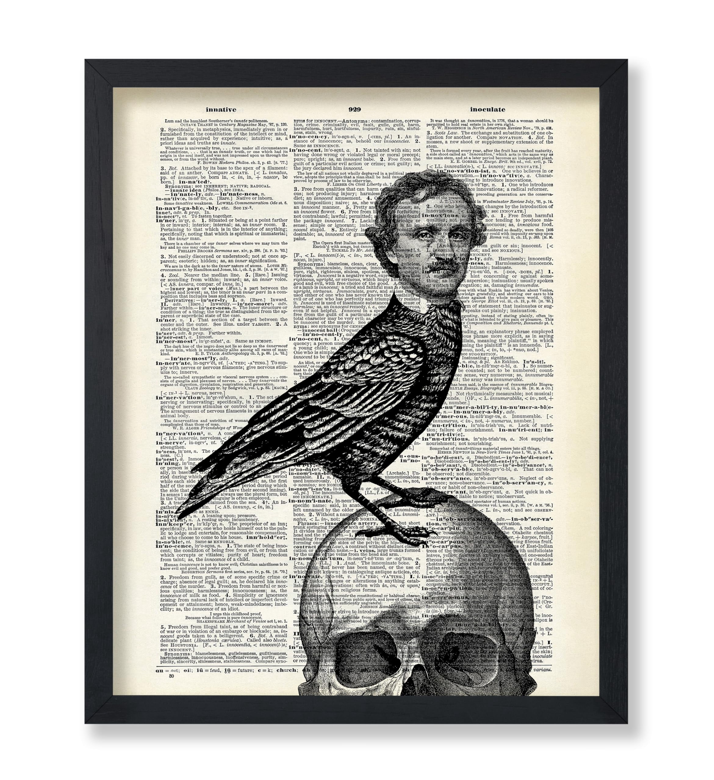 Poster Master Dictionary Art Poster - Edgar Allan Poe Print - Raven Art ...