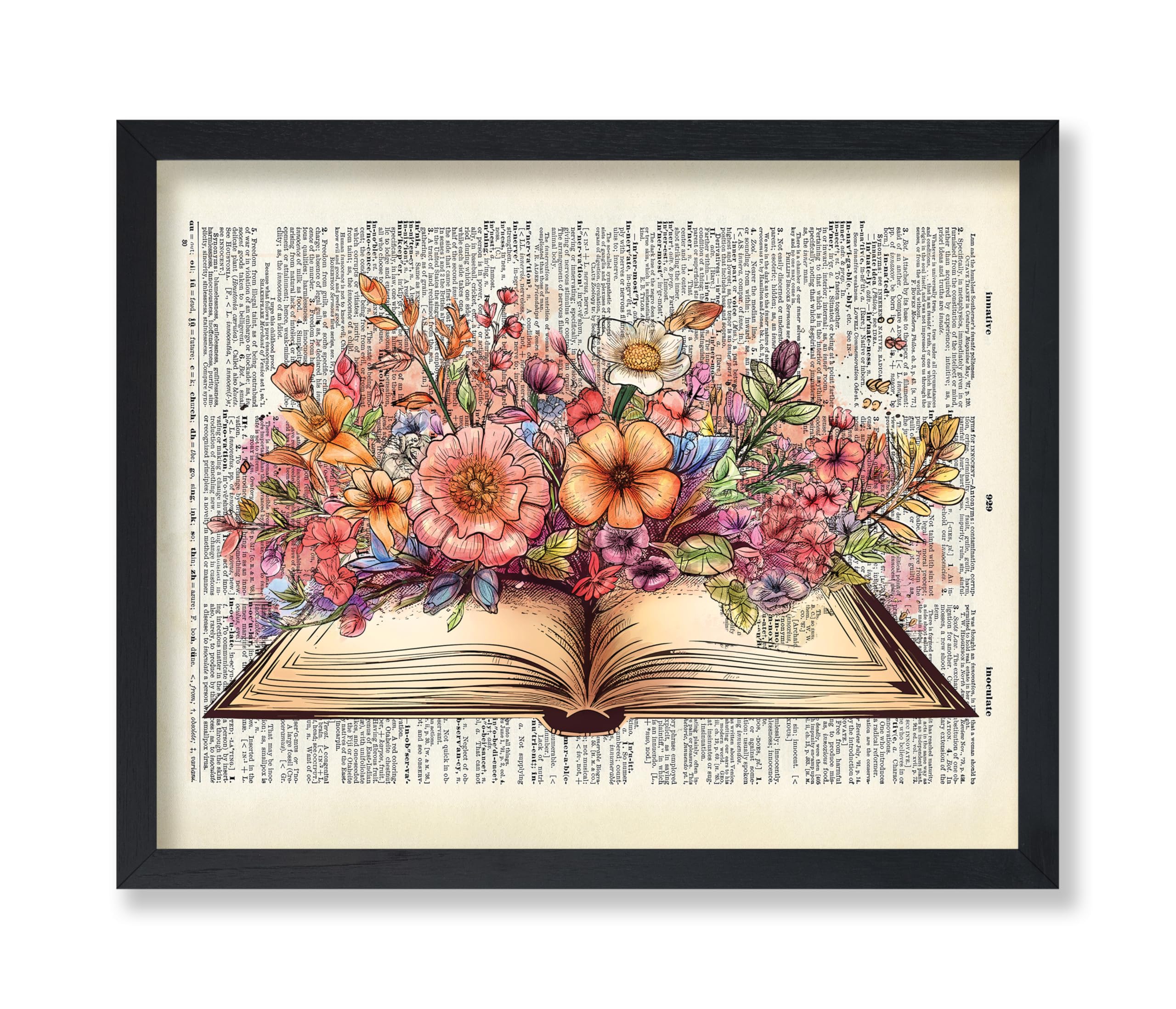 Poster Master Dictionary Art Poster - Floral Book Print - Flower Wall ...