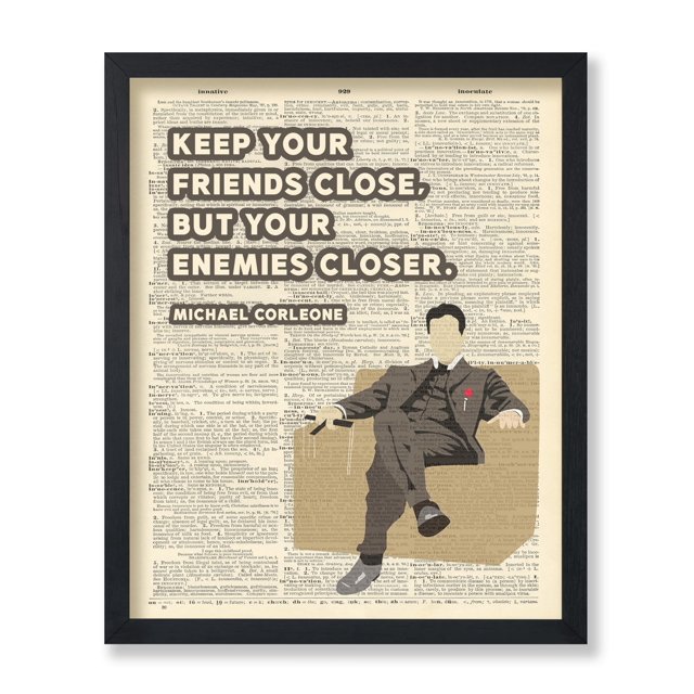 Poster Master Dictionary Art Poster Keep Your Friends Close Print