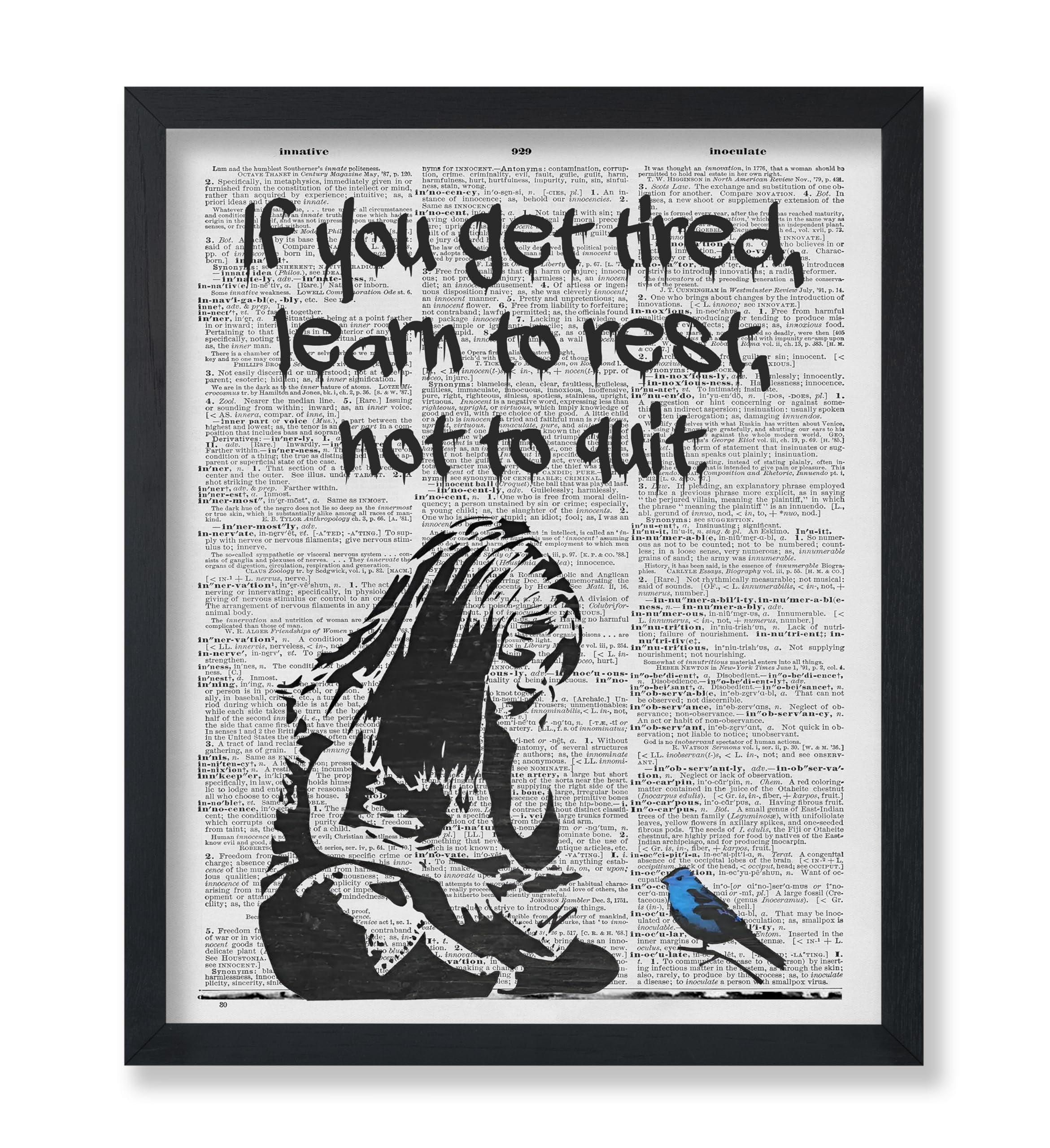 Poster Master Dictionary Art Poster - Learn To Rest Not To Quit Print ...