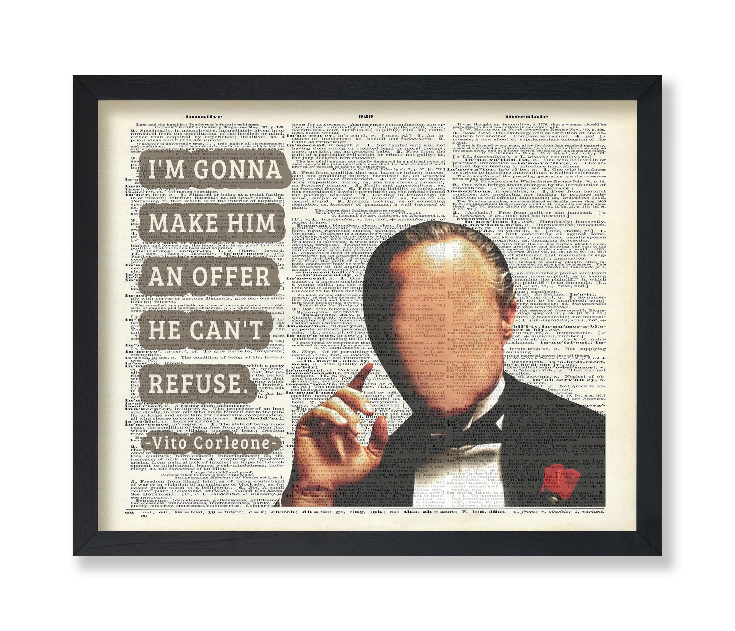 Poster Master Dictionary Art Poster - Offer He Can't Refuse Print ...