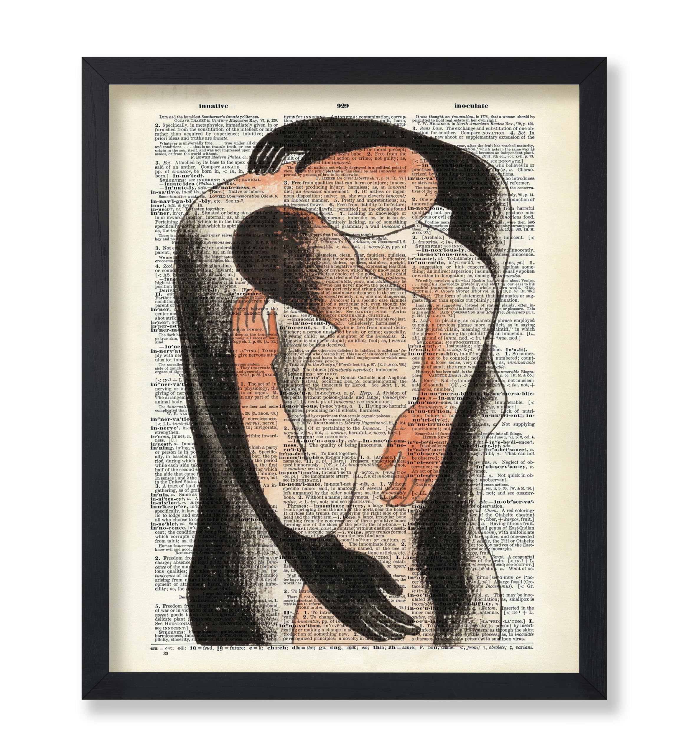 Poster Master Dictionary Art Poster - Retro Hug Print - Kiss Art ...