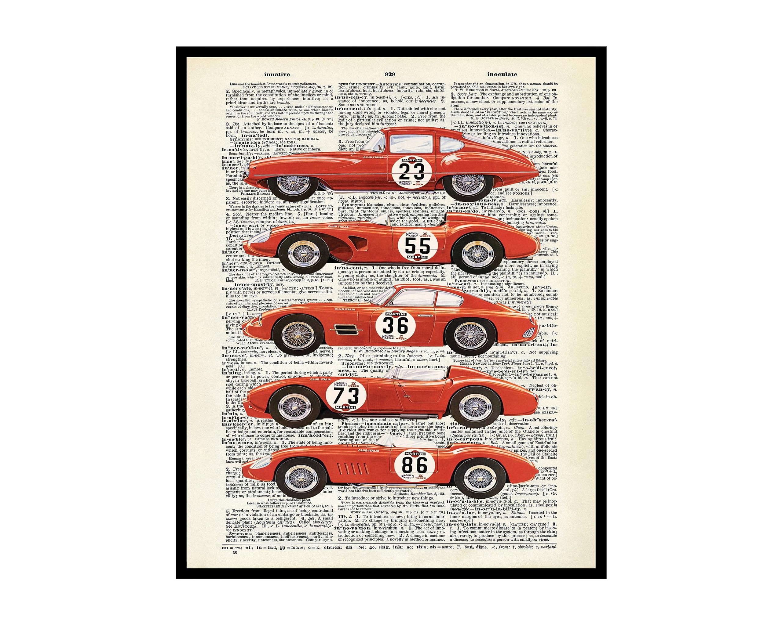 Poster Master Dictionary Art Poster Retro Auto Racing Print Italian
