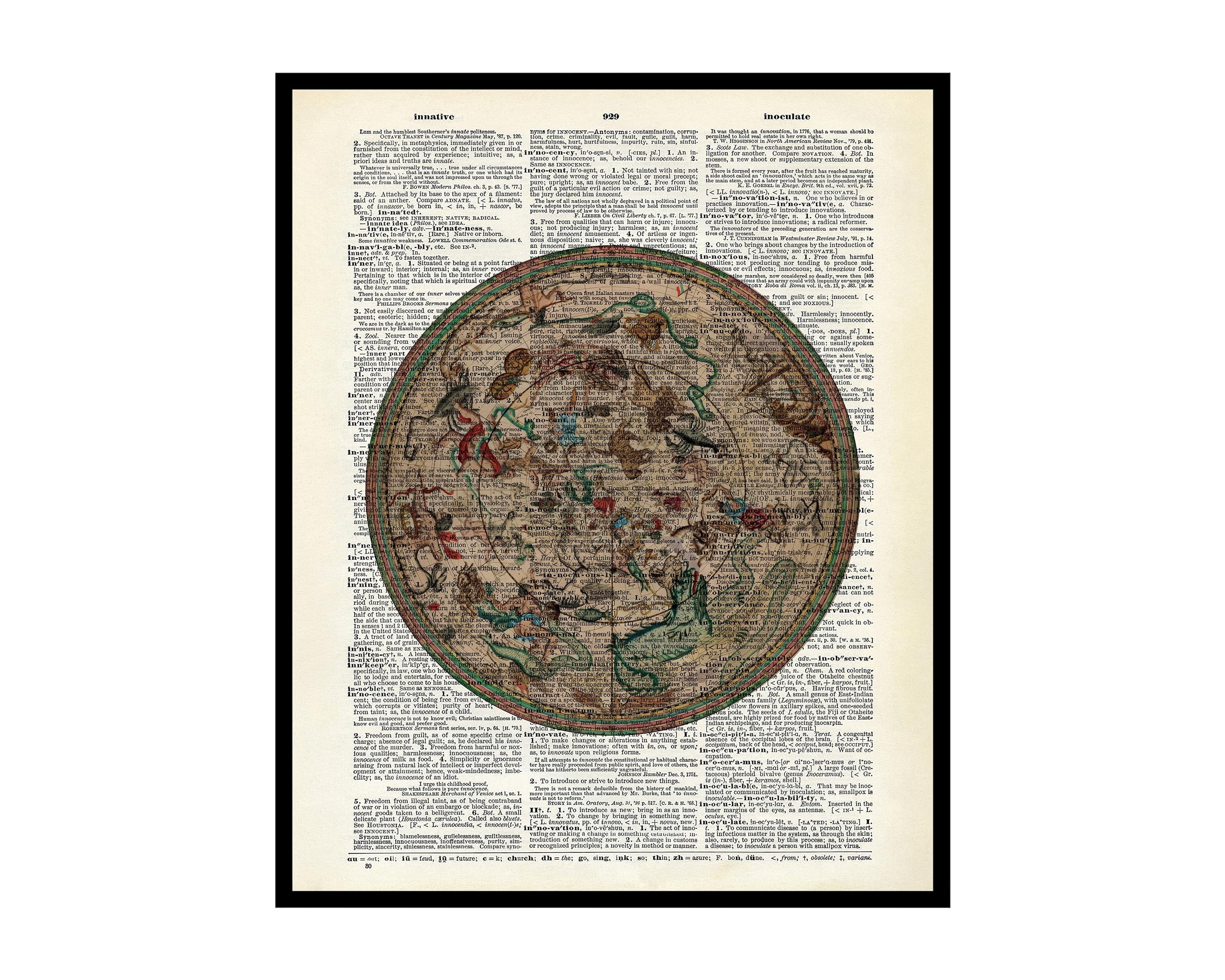 Poster Master Dictionary Art Poster - Retro Constellations Sky And Star ...