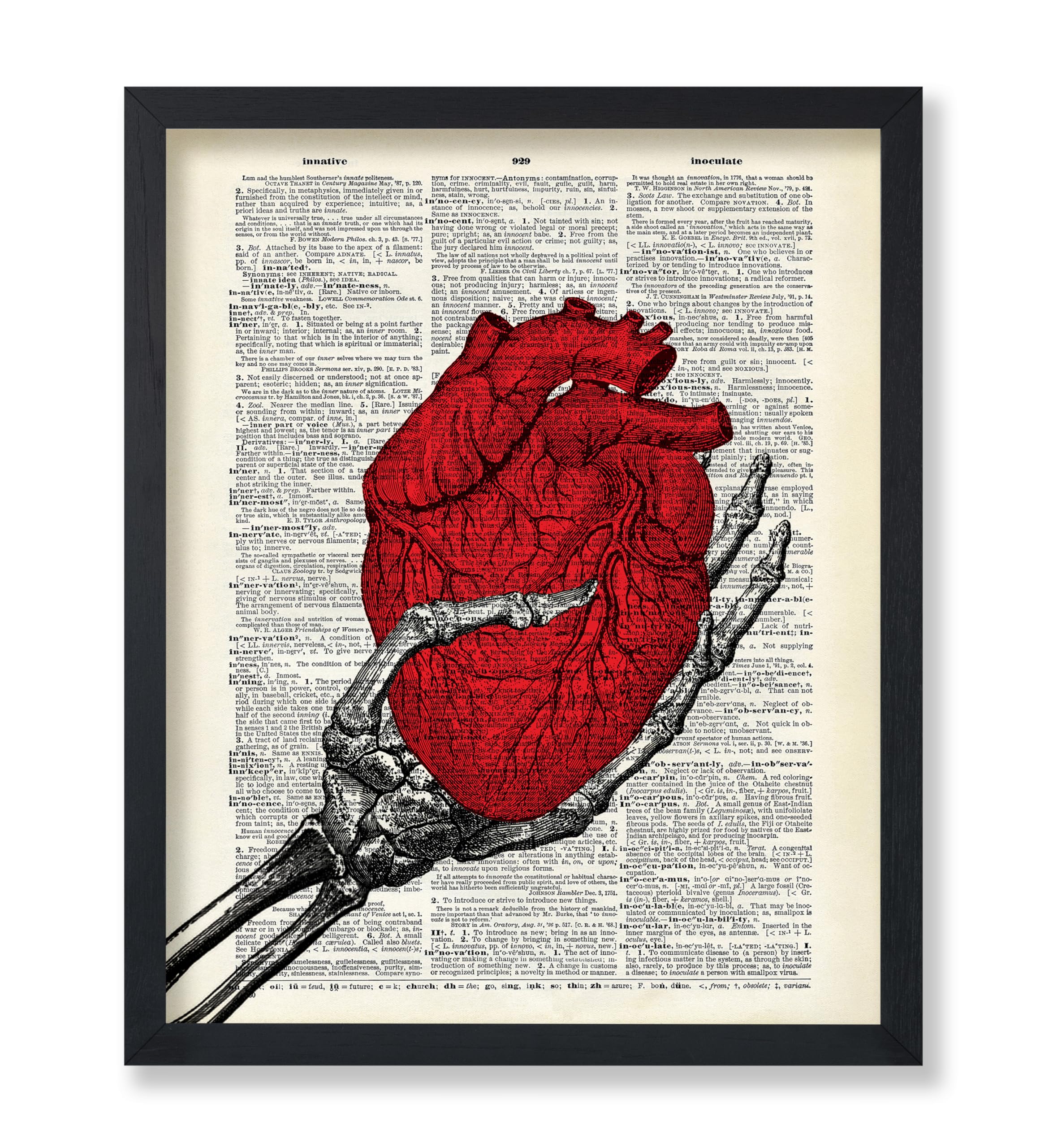 Poster Master Dictionary Art Poster - Retro Heart Print - Anatomical ...