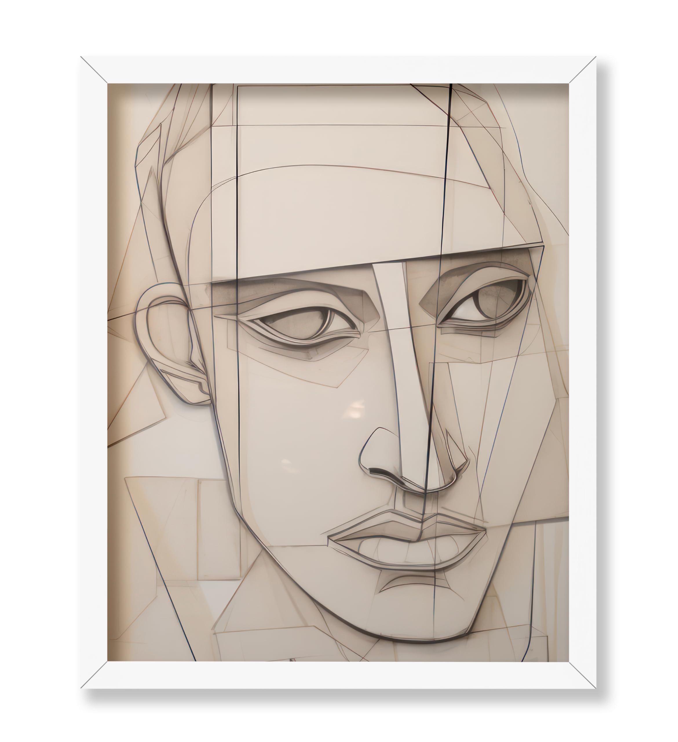 Poster Master Face Sketch Poster - Retro Line Drawing Print - Face Art ...