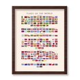 thumbnail image 1 of Poster Master Flags of the World Poster - Educational Print - Learning Materials Art - Flag Art - Gift for Kids, Students & Teacher - Decor for Playroom, Classroom or Library, 11x14 Brown Framed, 1 of 4