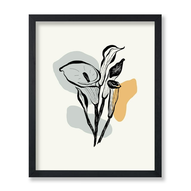 Poster Master Flower Poster - Retro Calla Lily Print - Drawing Art - Floral Art - Trendy Art - Modern Art - Minimal Art - Chic Boho Art - Great Office or Living Room Decor, 18x24 Unframed