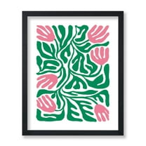 Poster Master Flower Poster - Retro Leaves Print - Chic Boho Art - Groovy Leaves Art - Abstract Art - Floral Art - Trendy Art - Aesthetic Living Room or Office Wall Decor - 8x10 UNFRAMED