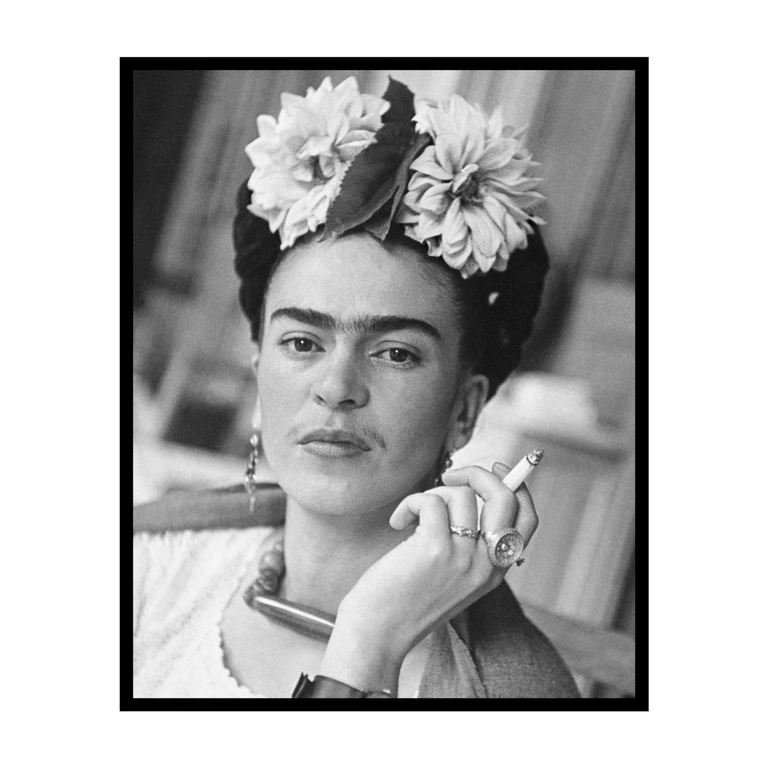 Poster Master Frida Poster - Frida Smoking Cigar Print - Mexican Poster Master Frida Poster - Frida Smoking Cigar Print - Mexican