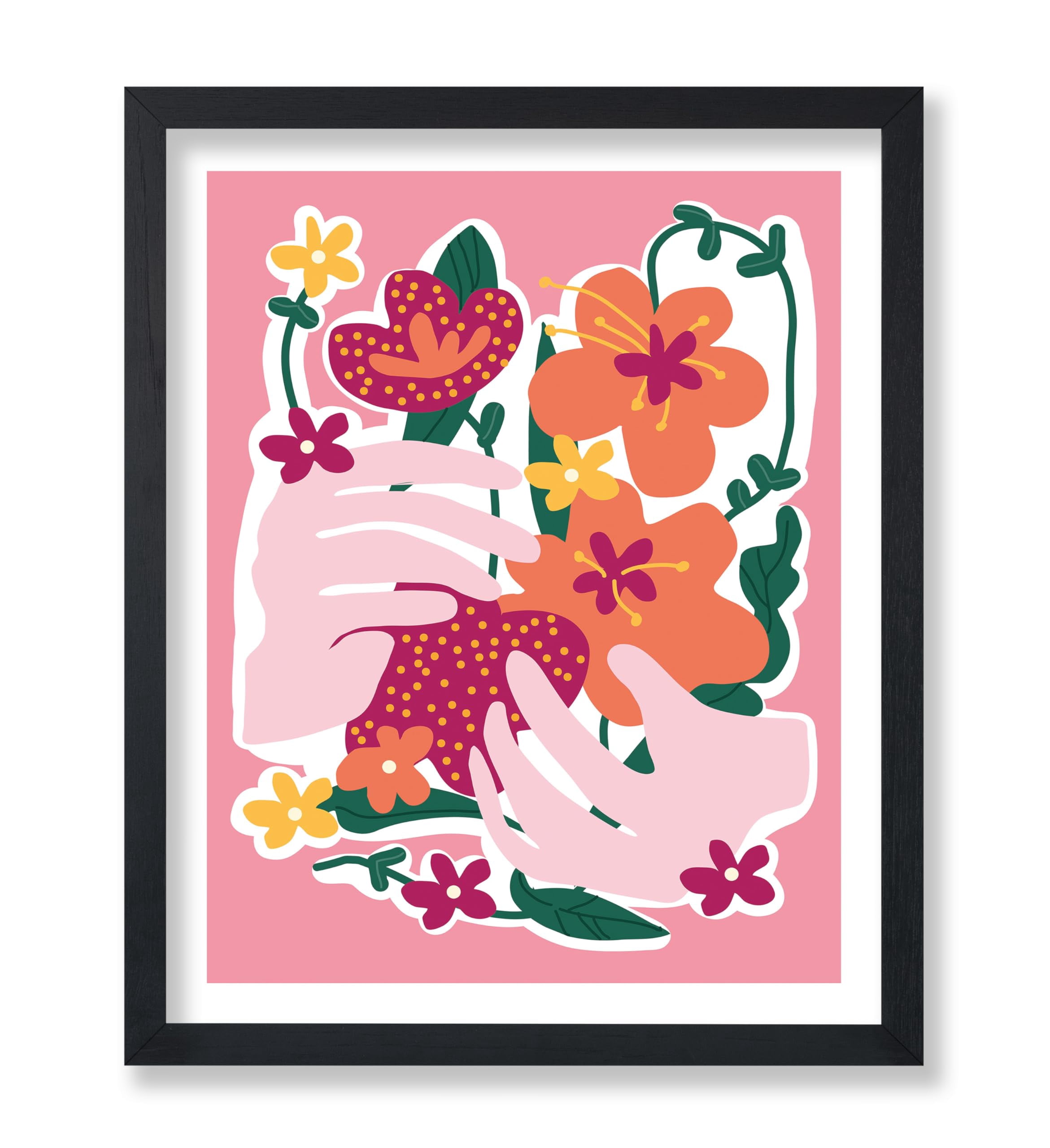 Poster Master Hands And Flowers Poster - Retro Flower Print - Floral ...