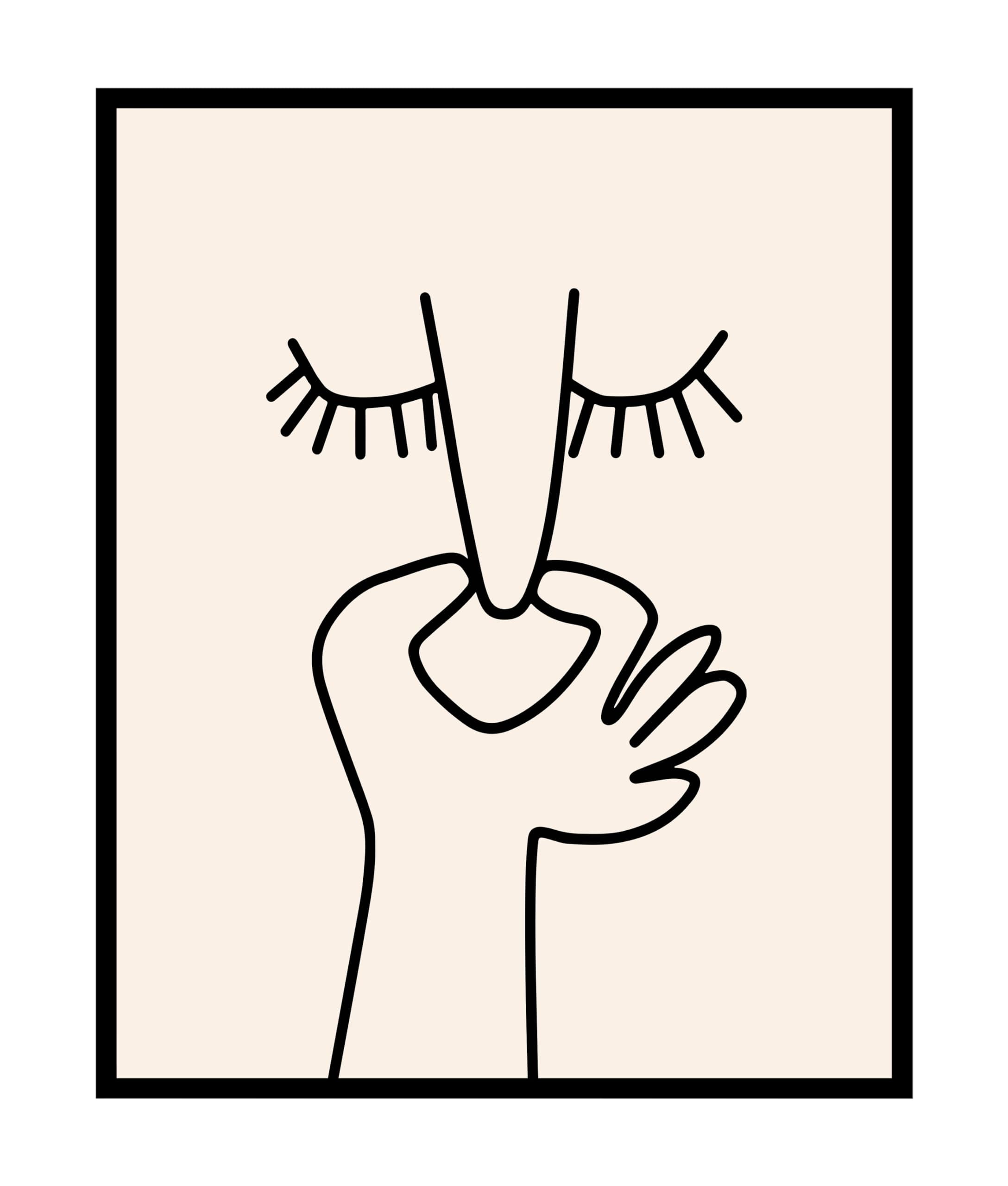 Poster Master Hold Your Nose Anything Goes Poster - Line Drawing Print ...