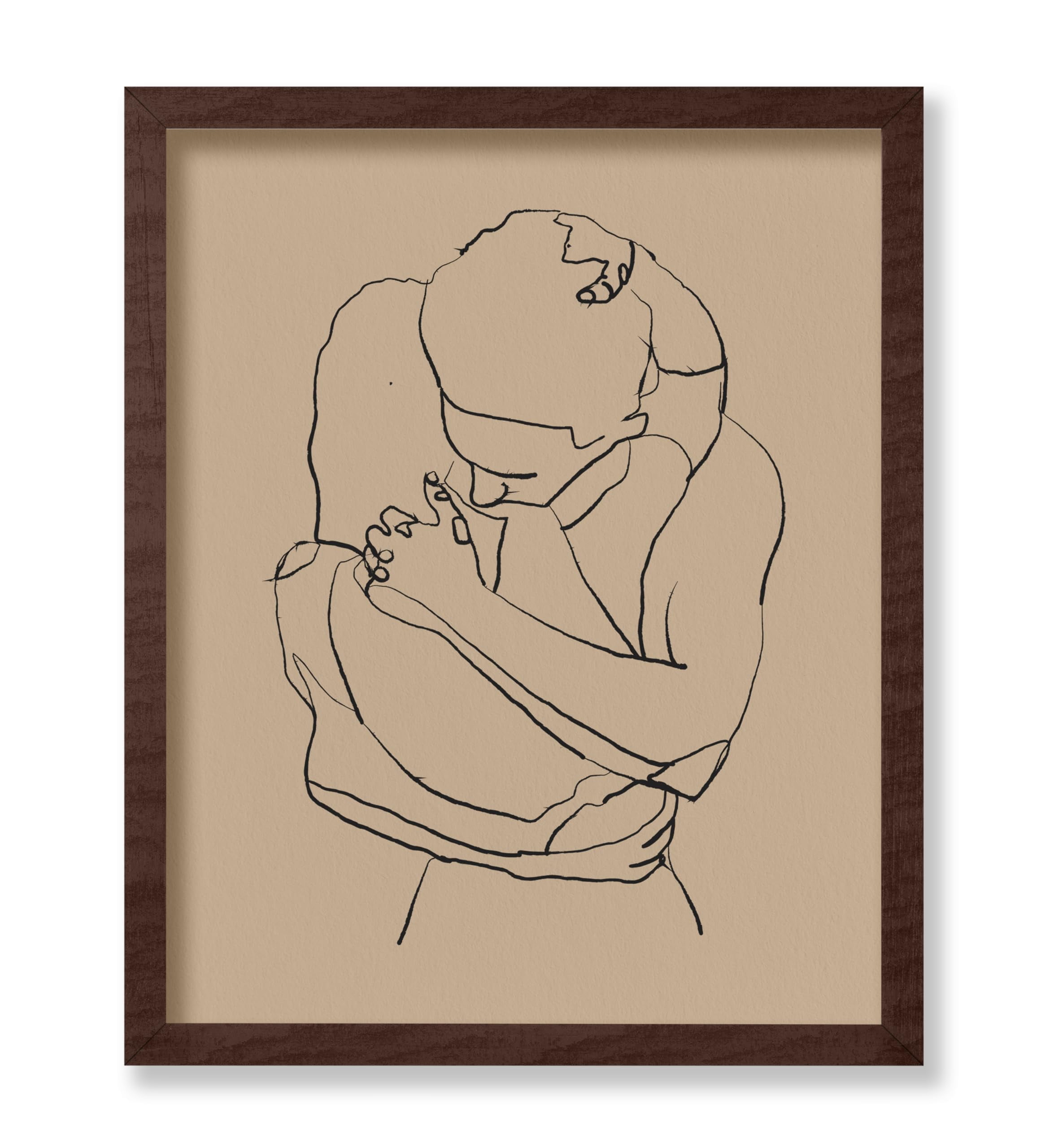 Poster Master Hug Poster - Embrace Print - Couple Art - Line Drawing ...