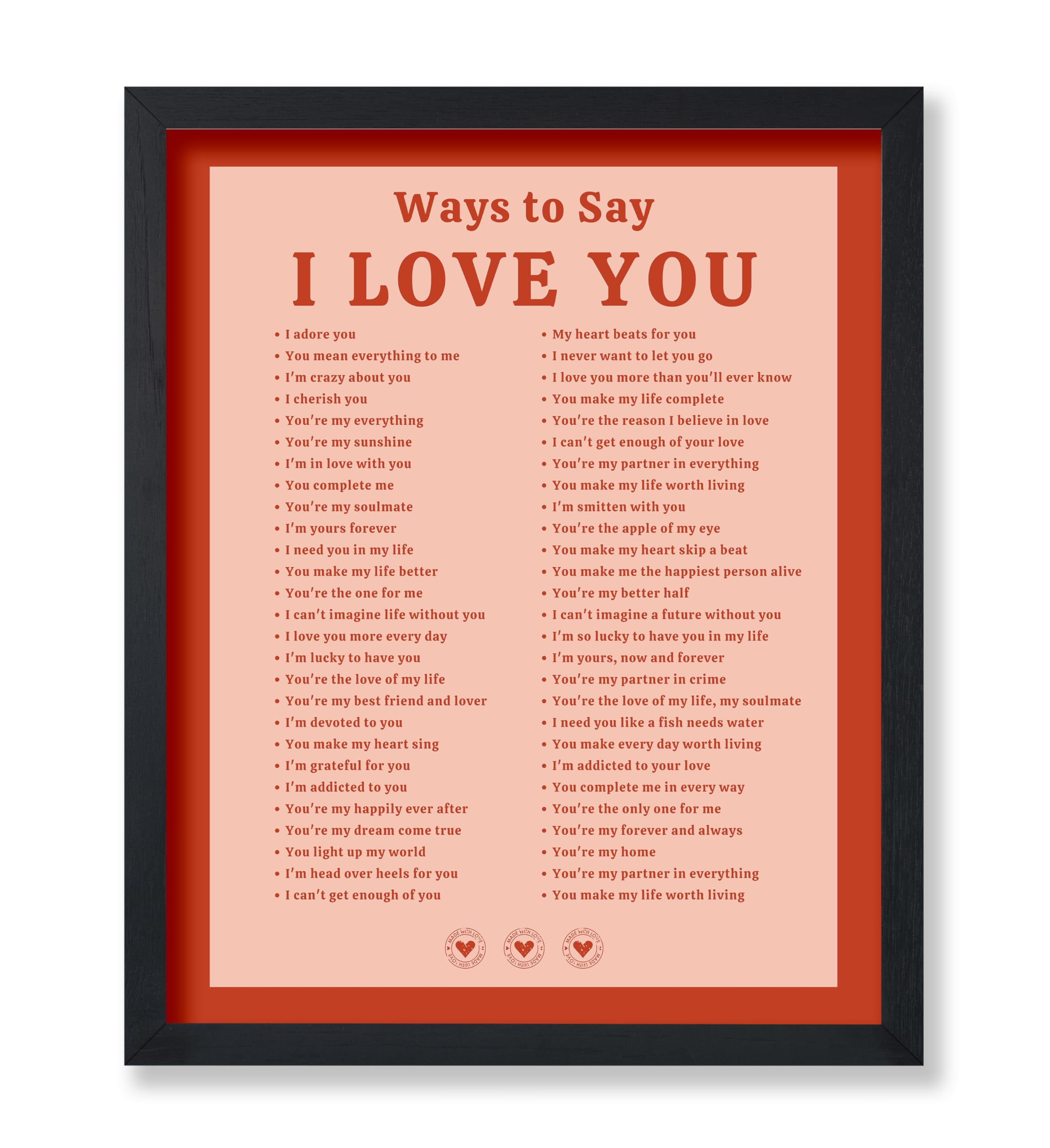 Poster Master I Love You Poster - Ways to Say I Love You Print - Trendy ...