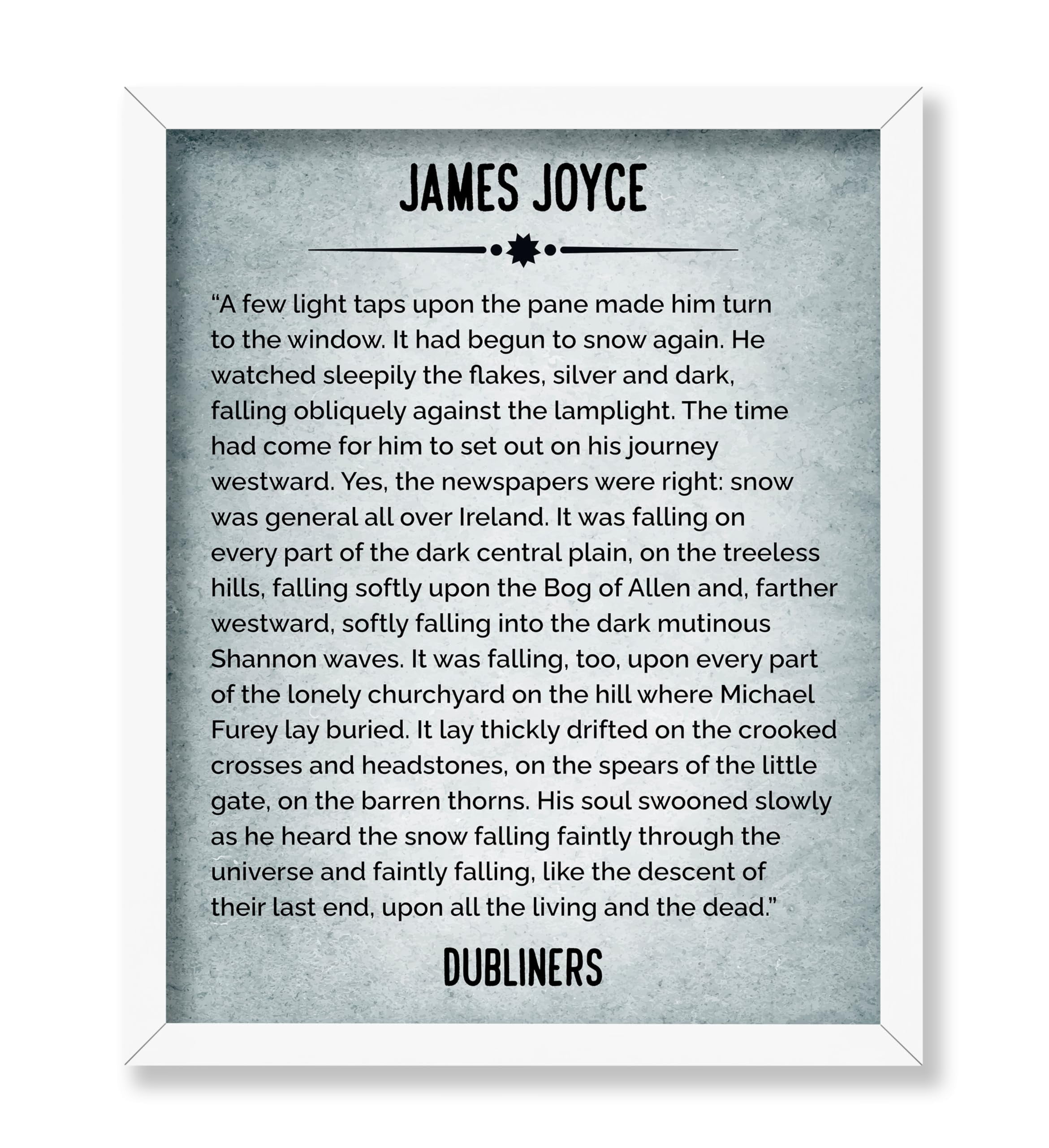 Poster Master James Joyce Poster - The Dead Print - Dubliners Art ...