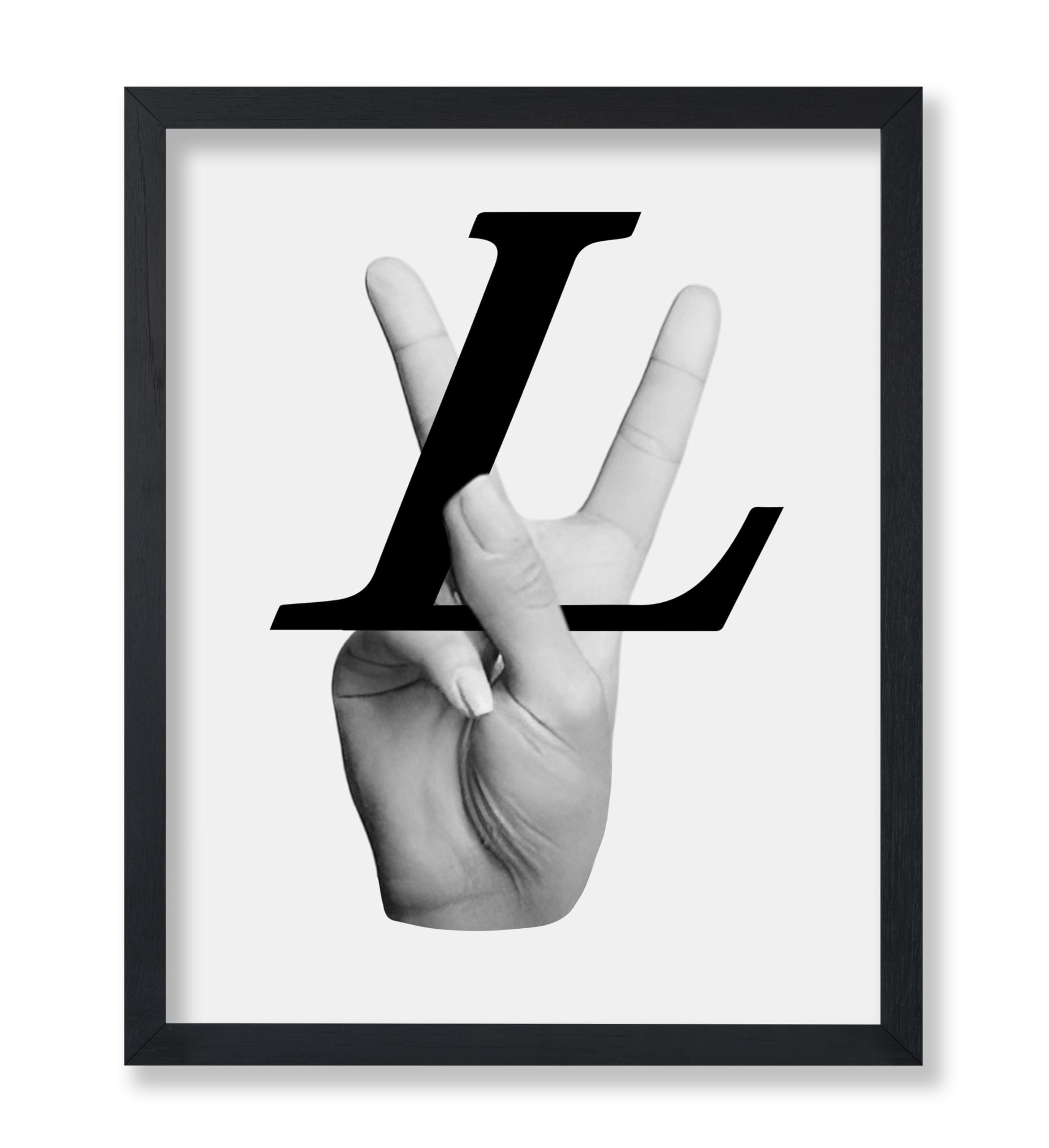 Poster Master LV Poster - Peace Hand Sign Print - Fashion Art - Modern ...