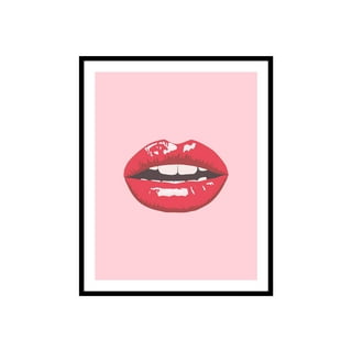  Yostyle Fashion Canvas Wall Art, Trendy Preppy Red Lips Room  Aesthetic Poster, Funky Magazine Cover Art, Groovy Posters for College  Girls, Girly Summer House Bedroom Decor 12x16in Unframed: Mixed Media