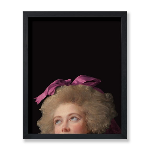 Poster Master Madam Grand Poster - Pink Ribbon Print - Altered Art - Trendy Art - Pop Art - Minimal Art - Gift for Men & Women - Chic Decor for Bedroom, Living Room or Dorm, 16x20 Black Framed
