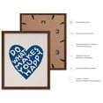 thumbnail image 1 of Poster Master Do What Makes You Happy Poster - Retro Blue Heart Print - Love Art - Encouraging Art - Positive Quotes Art - Happiness Art - Inspiring Bedroom or Office Decor, 16x20 Brown Framed, 1 of 6