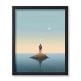 thumbnail image 1 of Poster Master Man In The Middle of the Ocean Poster - Meditation Print - Trendy Art - Modern Art - Gift for Men & Women - Minimal Decor for Living Room, Ocean or Beach House - 11x14 UNFRAMED, 1 of 4