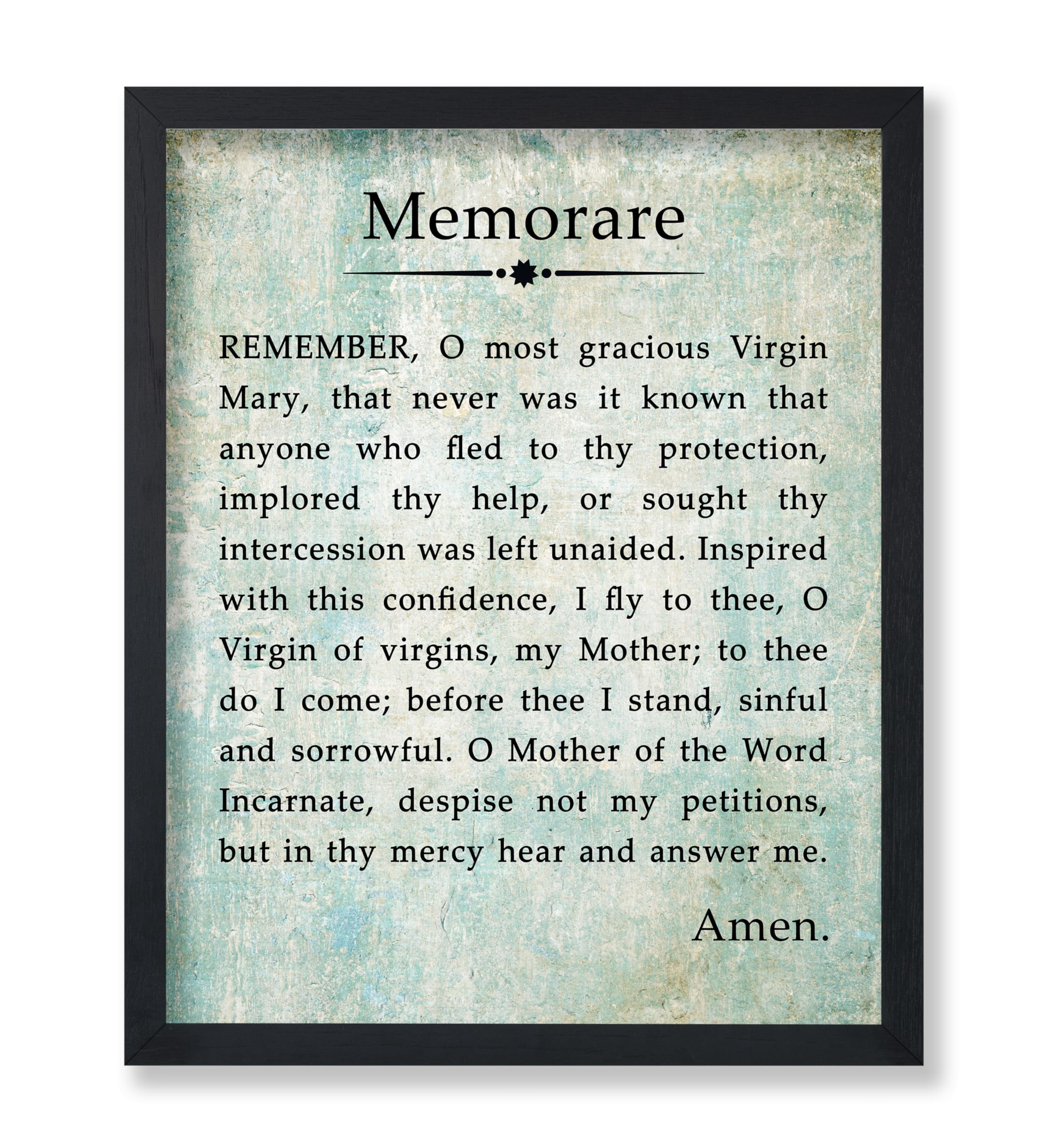Poster Master Memorare Poster - Memorare Prayer Print - Motivational ...