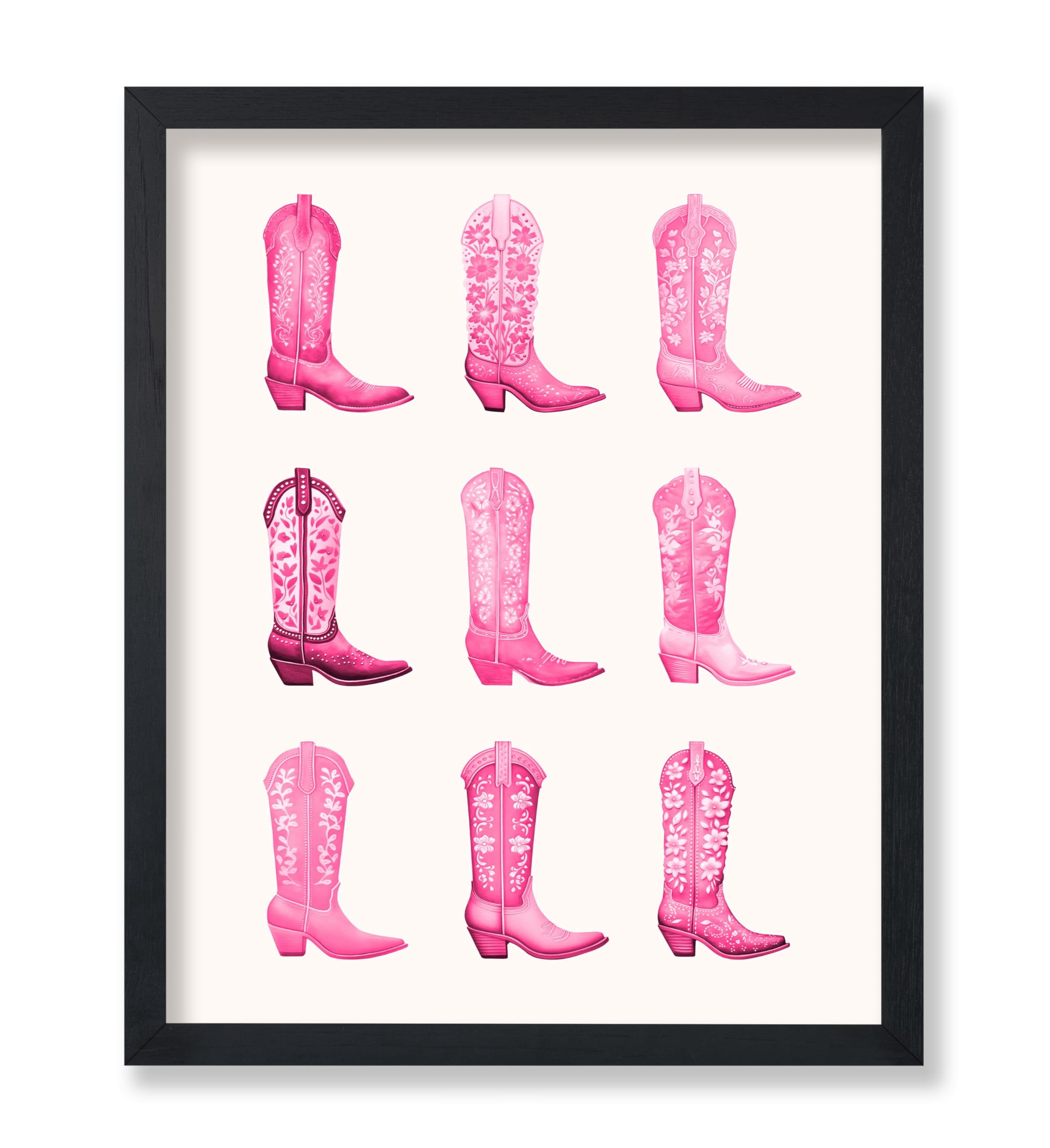Poster Master Pink Cowgirl Boots Poster - Cowgirl Print - Fashion Art ...