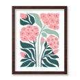 thumbnail image 1 of Poster Master Pink Flower Poster - Retro Floral Print - Spring Art - Pastel Color Art - Modern Flowers Art - Groovy Abstract Art - Chic Boho Art - Aesthetic Flower Shop Decor, 16x20 Brown Framed, 1 of 4