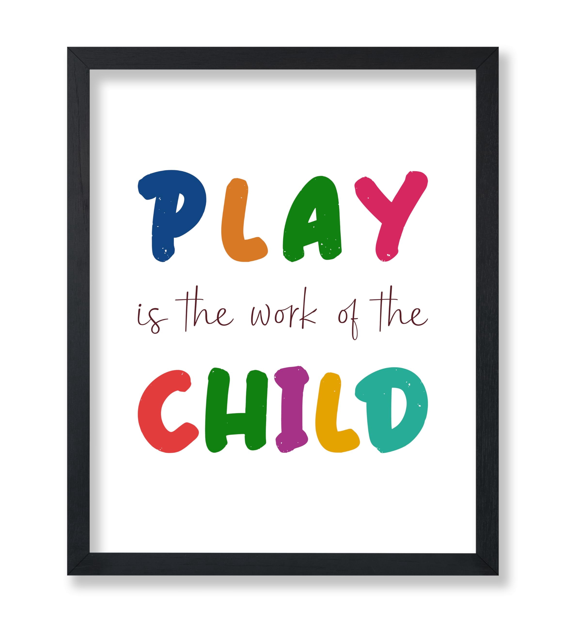 Poster Master Play Is The Work Of The Child Poster - Typography Print ...