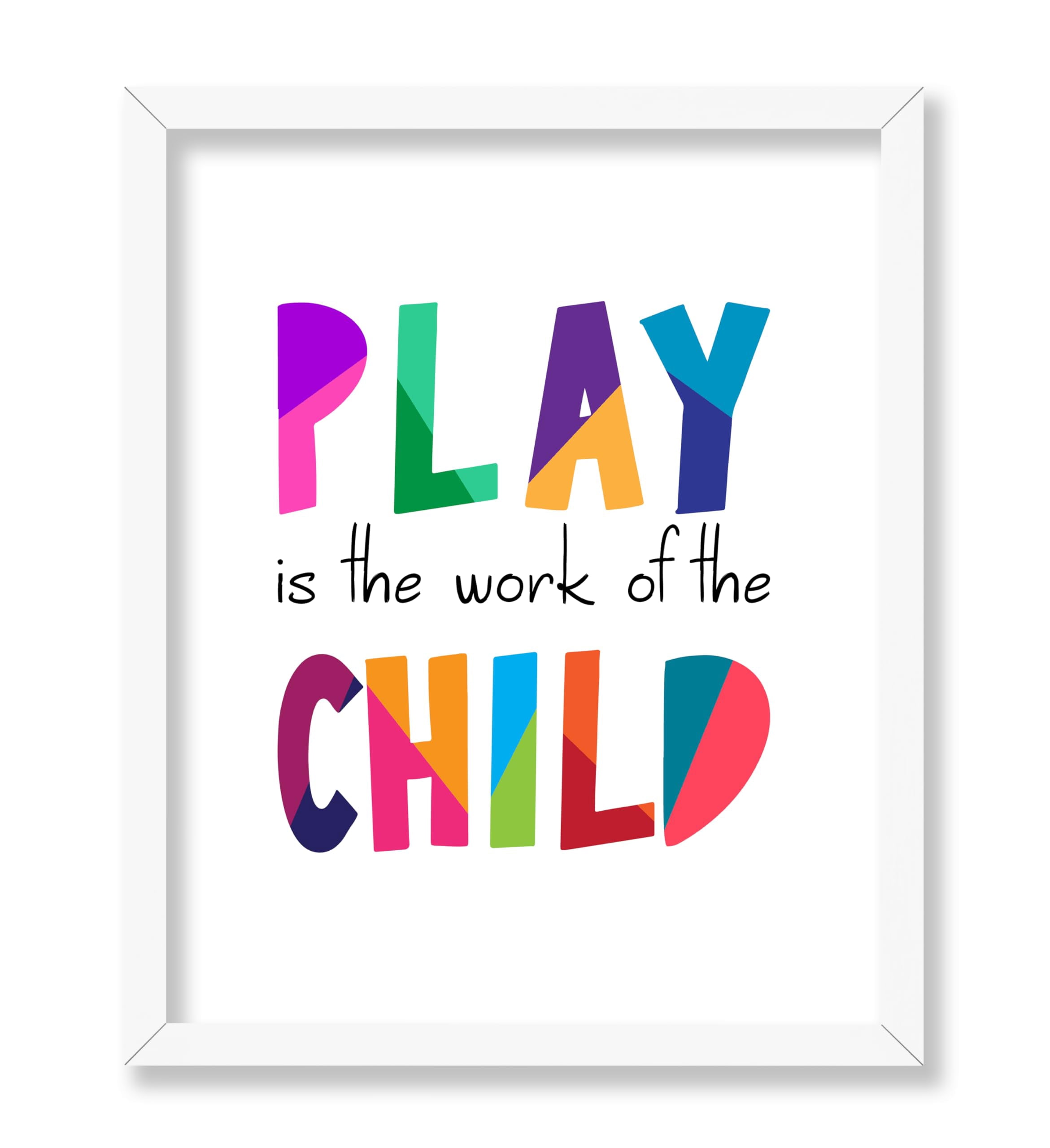 Poster Master Play Is The Work Of The Child Poster - Typography Print ...