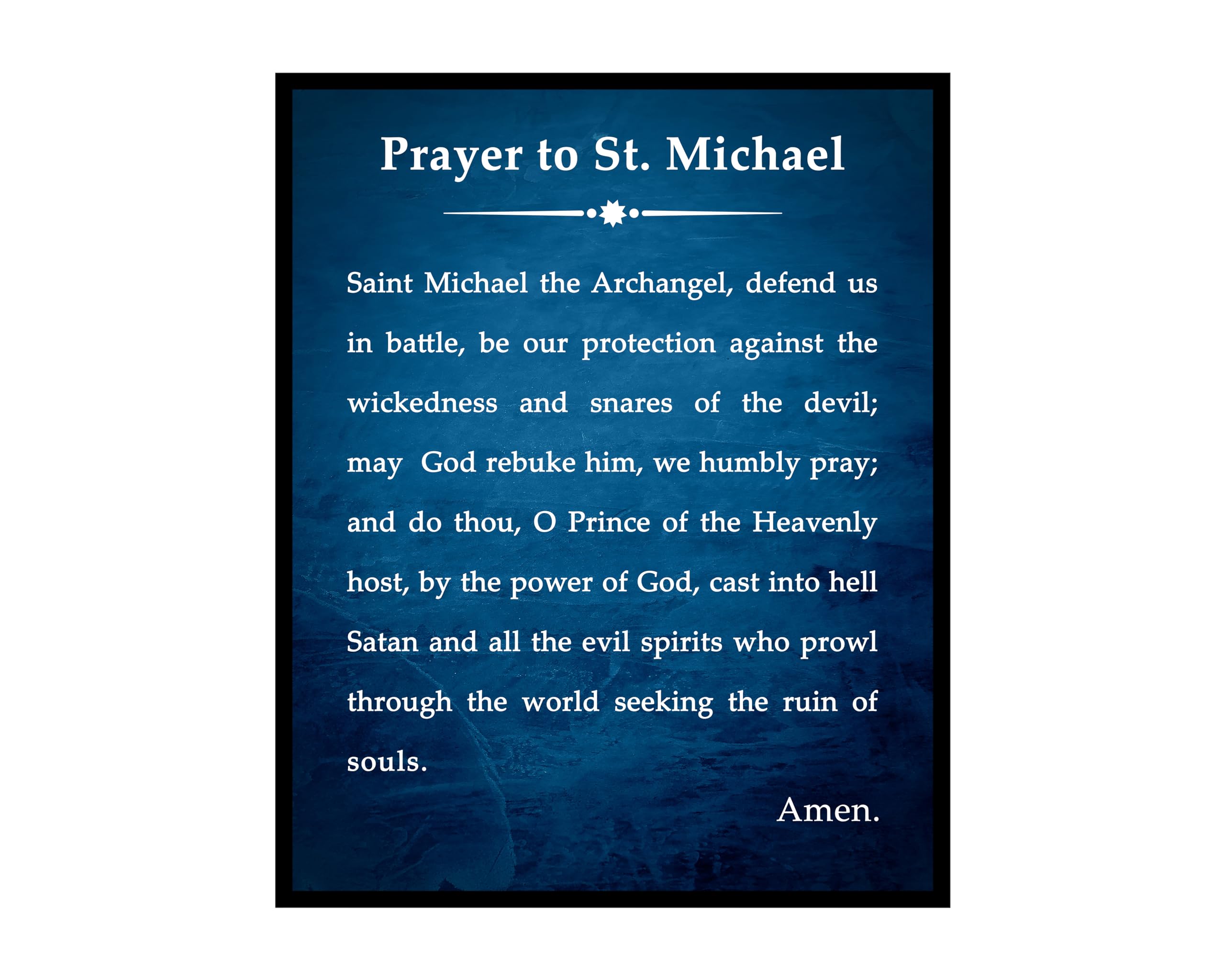 Poster Master Prayer to Saint Michael Poster - Saint Michael the Archangel Print - Inspirational ...