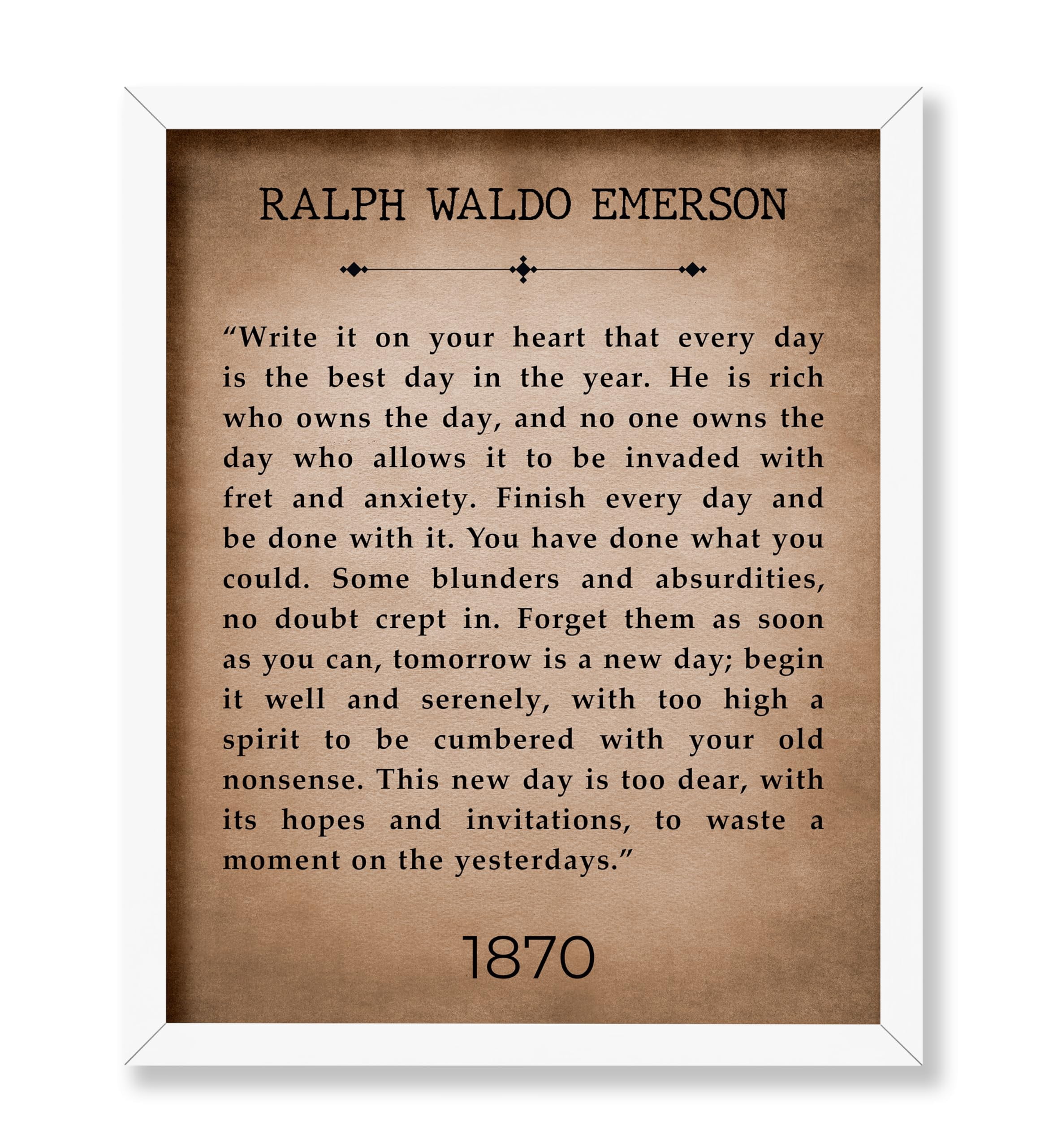 Poster Master Ralph Waldo Emerson Poster - Write it On Your Heart Print ...