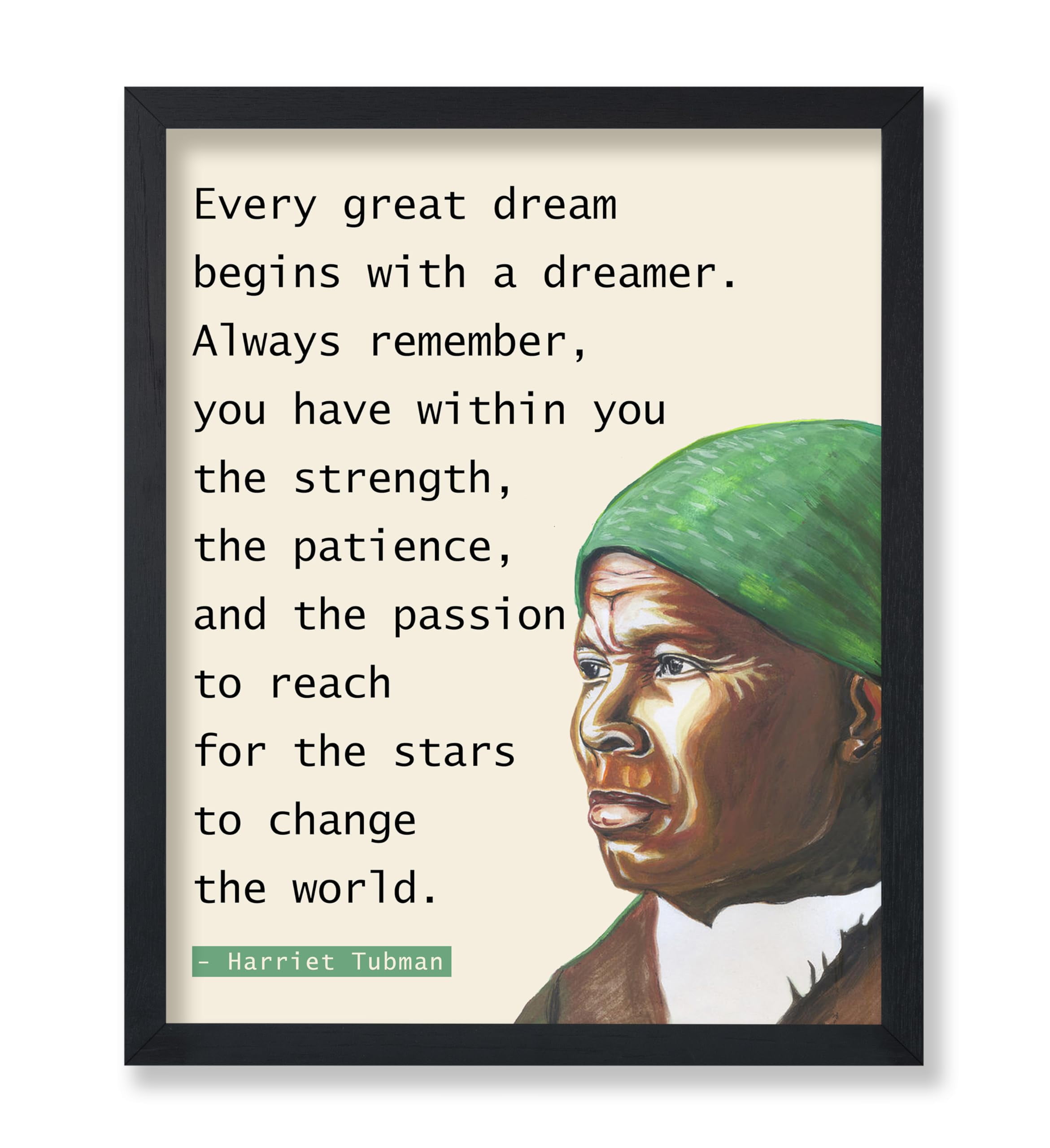 Harriet Tubman Motivational Quote 8x10 Unframed Poster