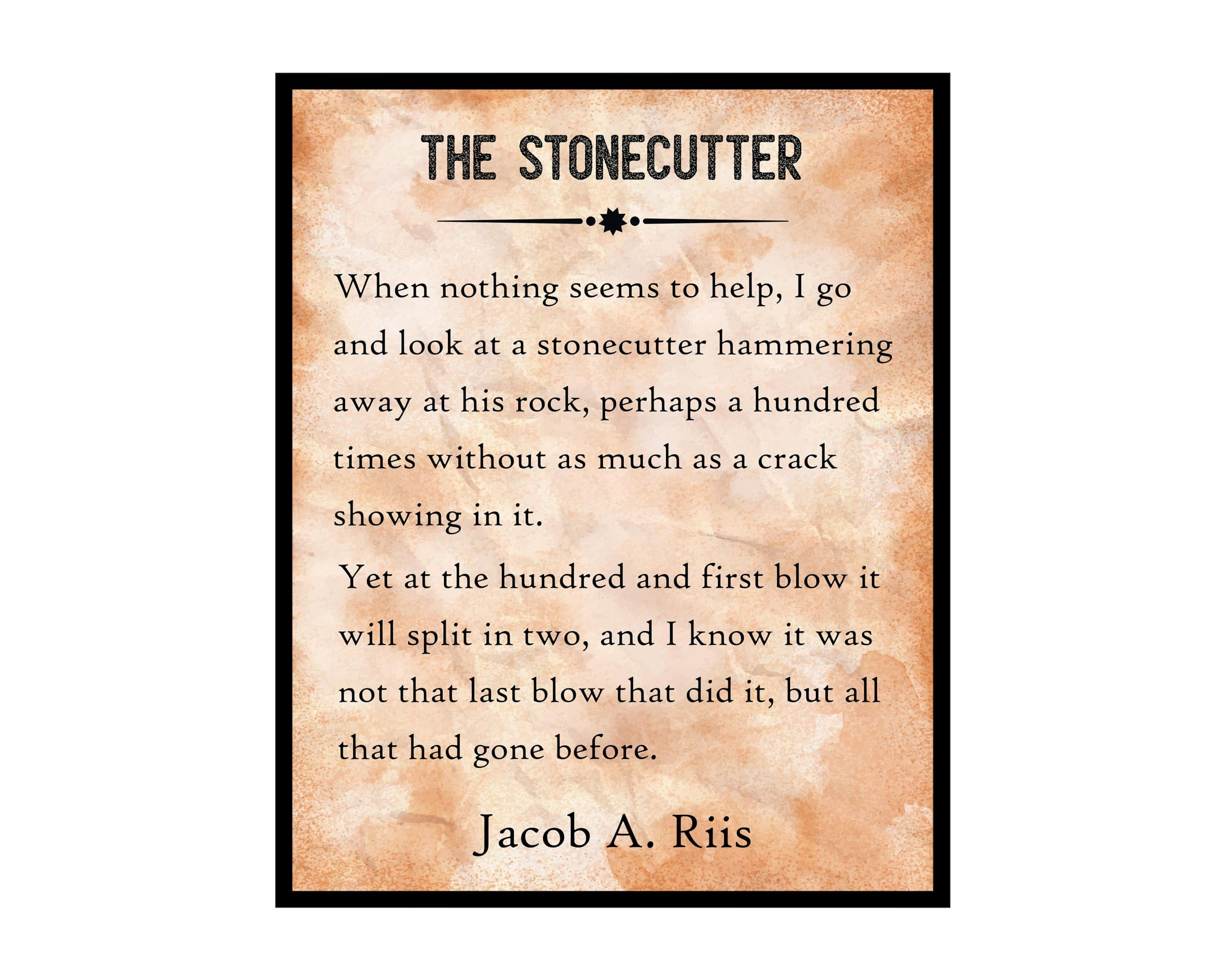 Poster Master The Stonecutter Poster - When Nothing Seems to Help Print ...