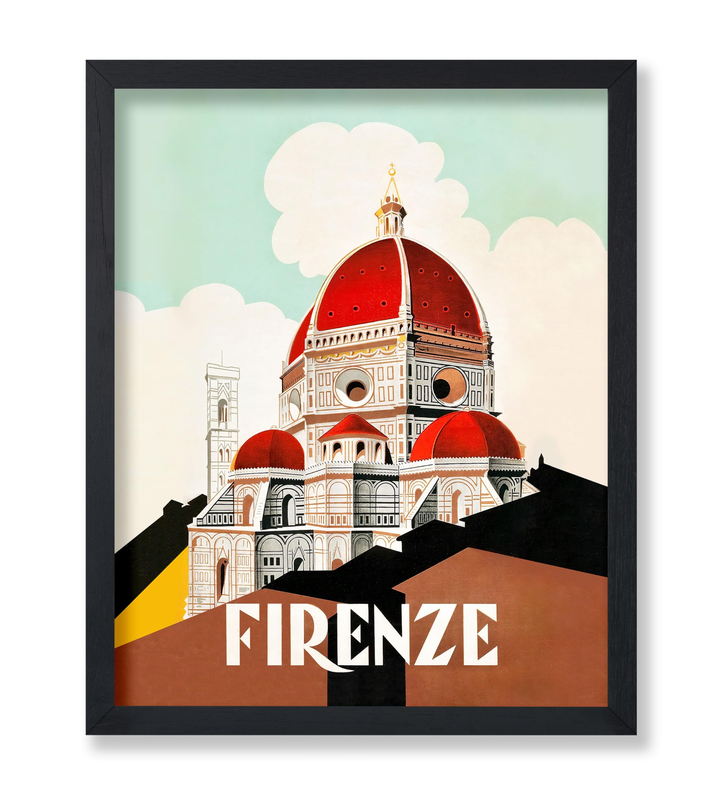 Poster Master Travel Poster - Vintage Florence Firenze Italy Print - 11x14 Unframed Wall Art ...