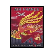 Poster Master Travel Poster - Vintage Near East Far East Print - Asian Fire Bird - 8x10 Unframed Wall Art - Unique Wall Decor for Home, Living Room, Kitchen, Office, Bedroom, Bathroom