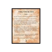 Poster Master Two Wolves Poster - Cherokee Story Print - Story Book Art - Native American Quote Art - Wisdom Art - Gift for Him, Her - Motivational Decor for Bedroom, Nursery - 11x14 UNFRAMED Wall Art