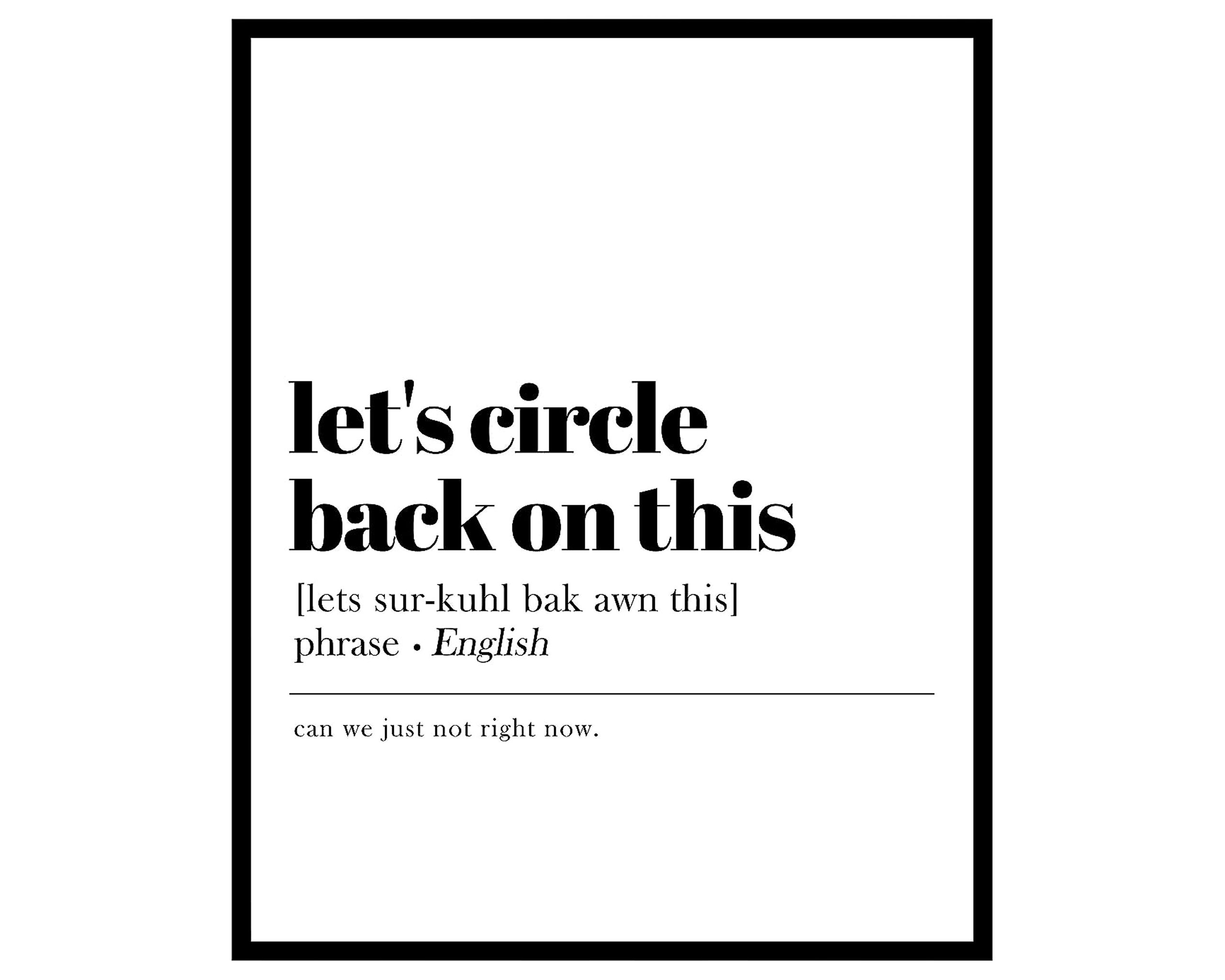 Poster Master Typography Poster Retro Dictionary Print Let's Circle