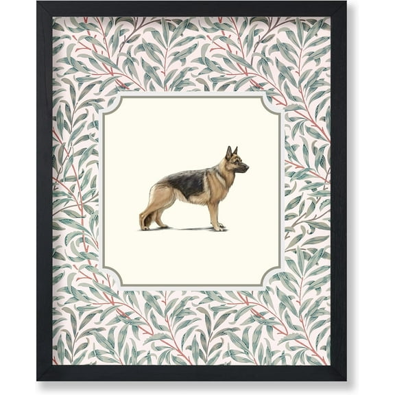 Poster Master Vintage Dachshunds Poster - Retro Weiner Dog Print - Dog Art - Floral Art - Flower Art - Animal Art - Chic Boho Art - Aesthetic Kid's Room or Nursery Wall Decor - 8x10 UNFRAMED Wall Art