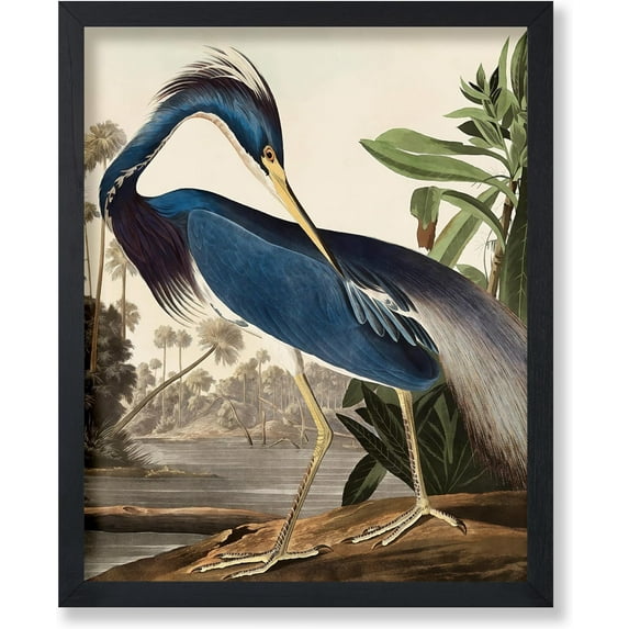 Poster Master Vintage Japanese Crane Poster - Retro Red Crown Crane Print - Bird Art - Great Gift for Men, Women, Animal Lover - Ideal Decor for Living Room, Office, Bedroom - 8x10 UNFRAMED Wall Art