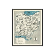 USA Map Vintage Americana Art on Board Wall Decor - Walmart.com