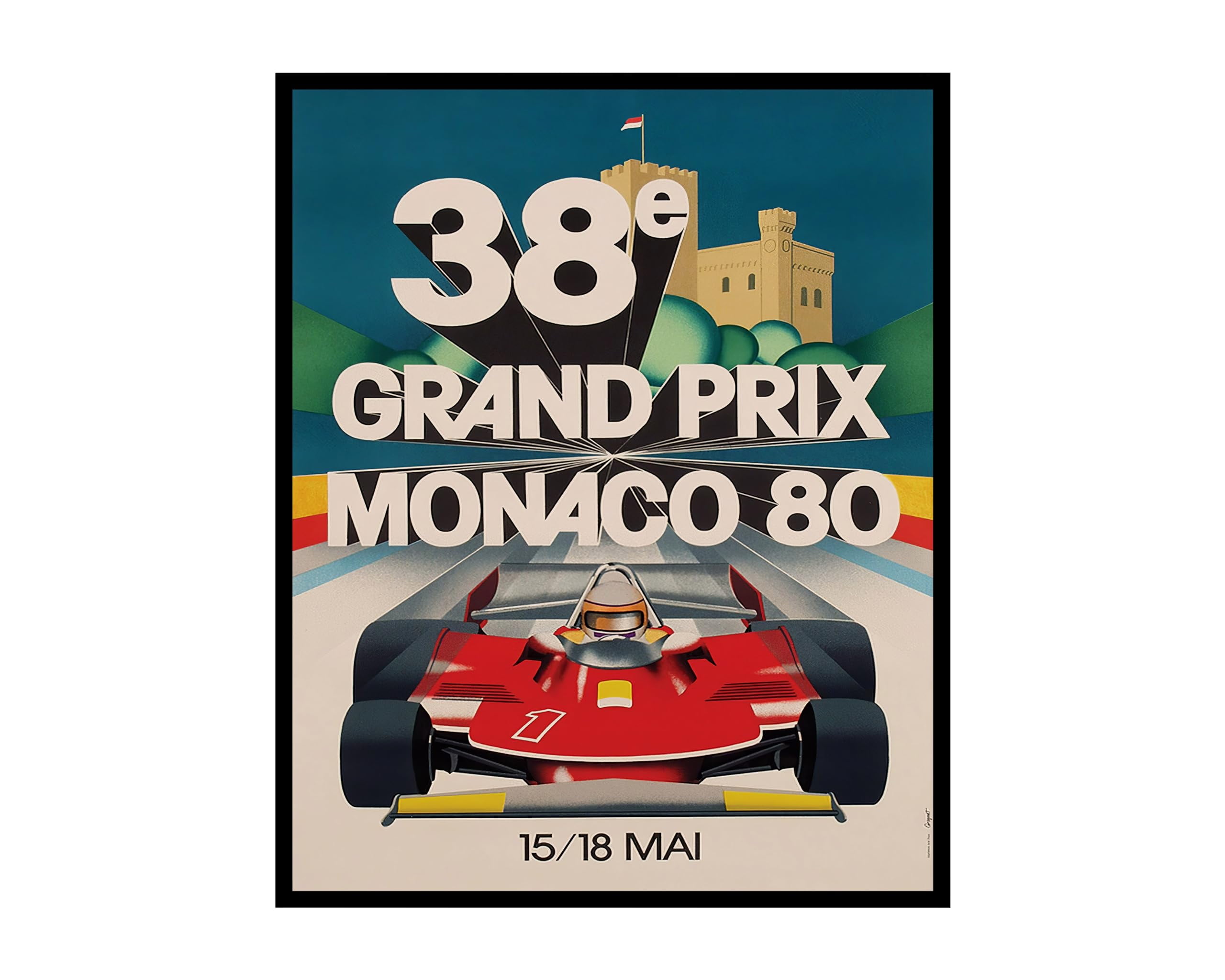 Poster Master Vintage Monaco Car Racing Poster - Retro 38th Grand Prix ...