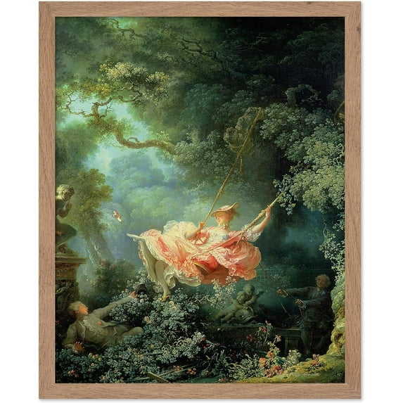 Poster Master Vintage The Swing Poster - The Happy Accidents of the Swing Print - Masterpiece Art - Forest Art - Gift for Men & Women - Decor for Living Room, Bedroom or Dorm - 8x10 UNFRAMED Wall Art