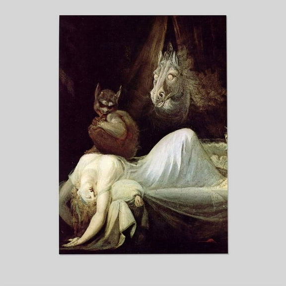 Poster Master Vintage The Nightmare Painting Poster - Retro Victorian Print - Fine Art - Ha.llo.ween Art Size 24''x36'' - Gategoo