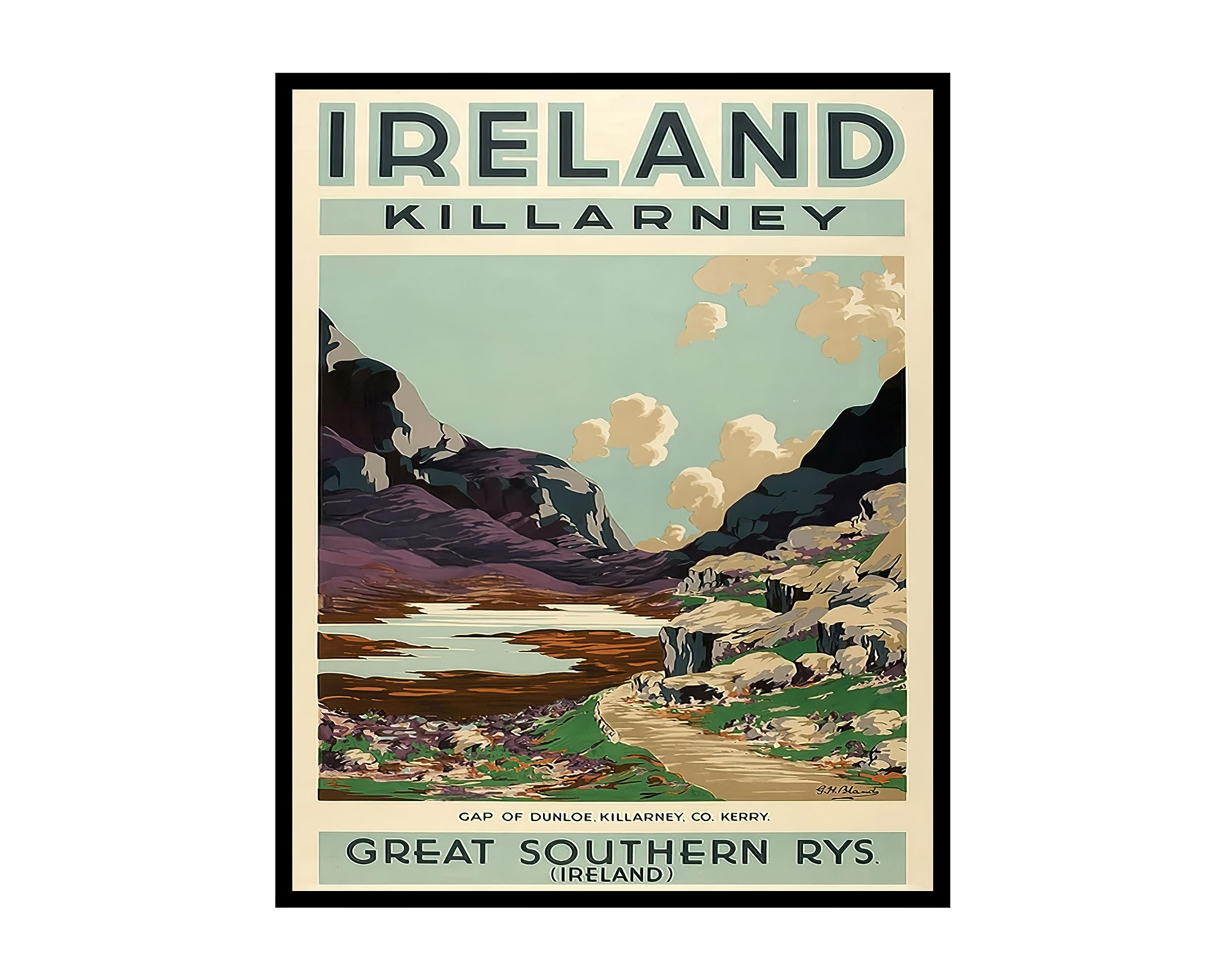 Poster Master Vintage Travel Poster Retro Ireland Print Landscape
