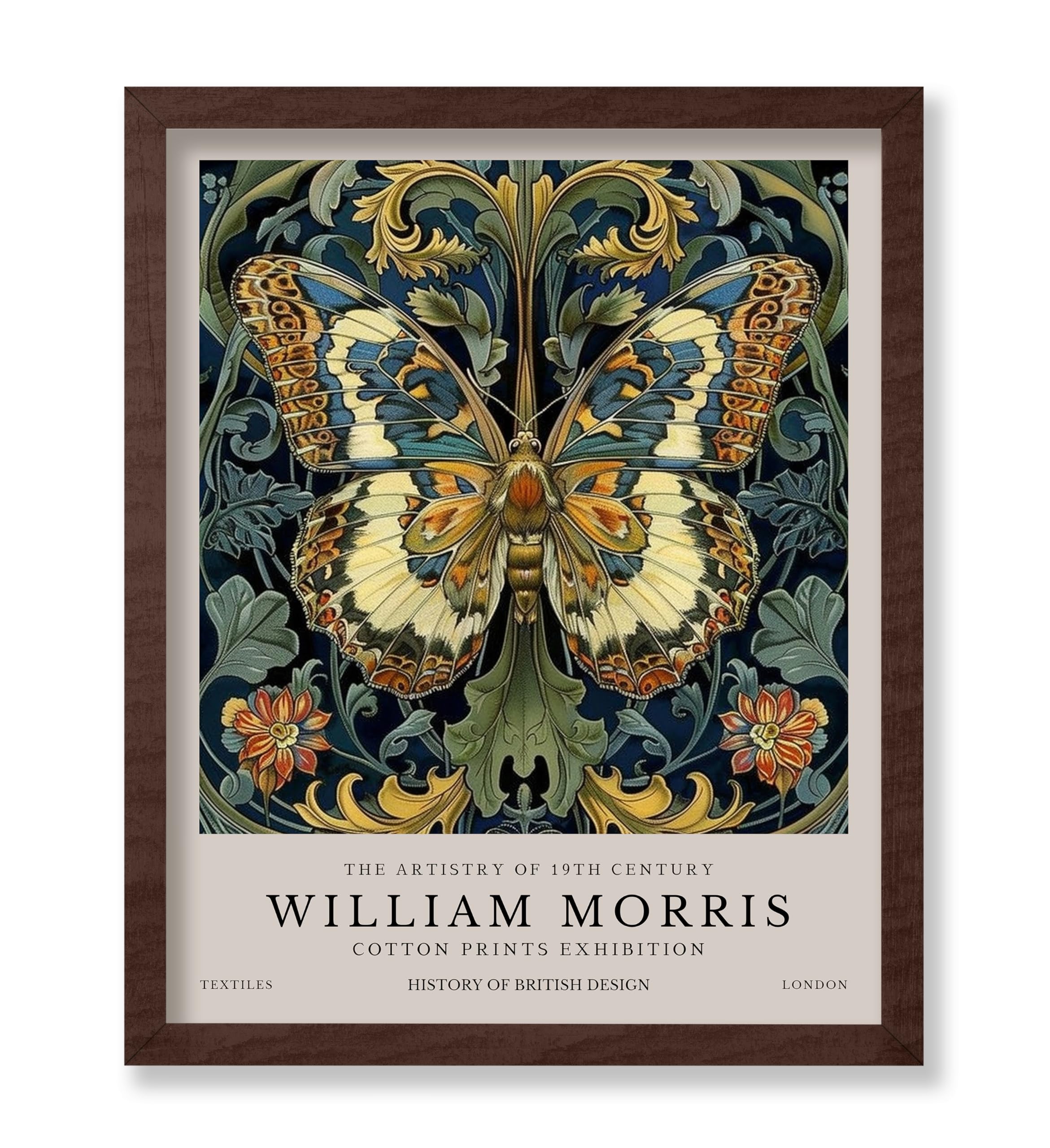 Poster Master William Morris Poster - Butterfly and Flowers Print ...