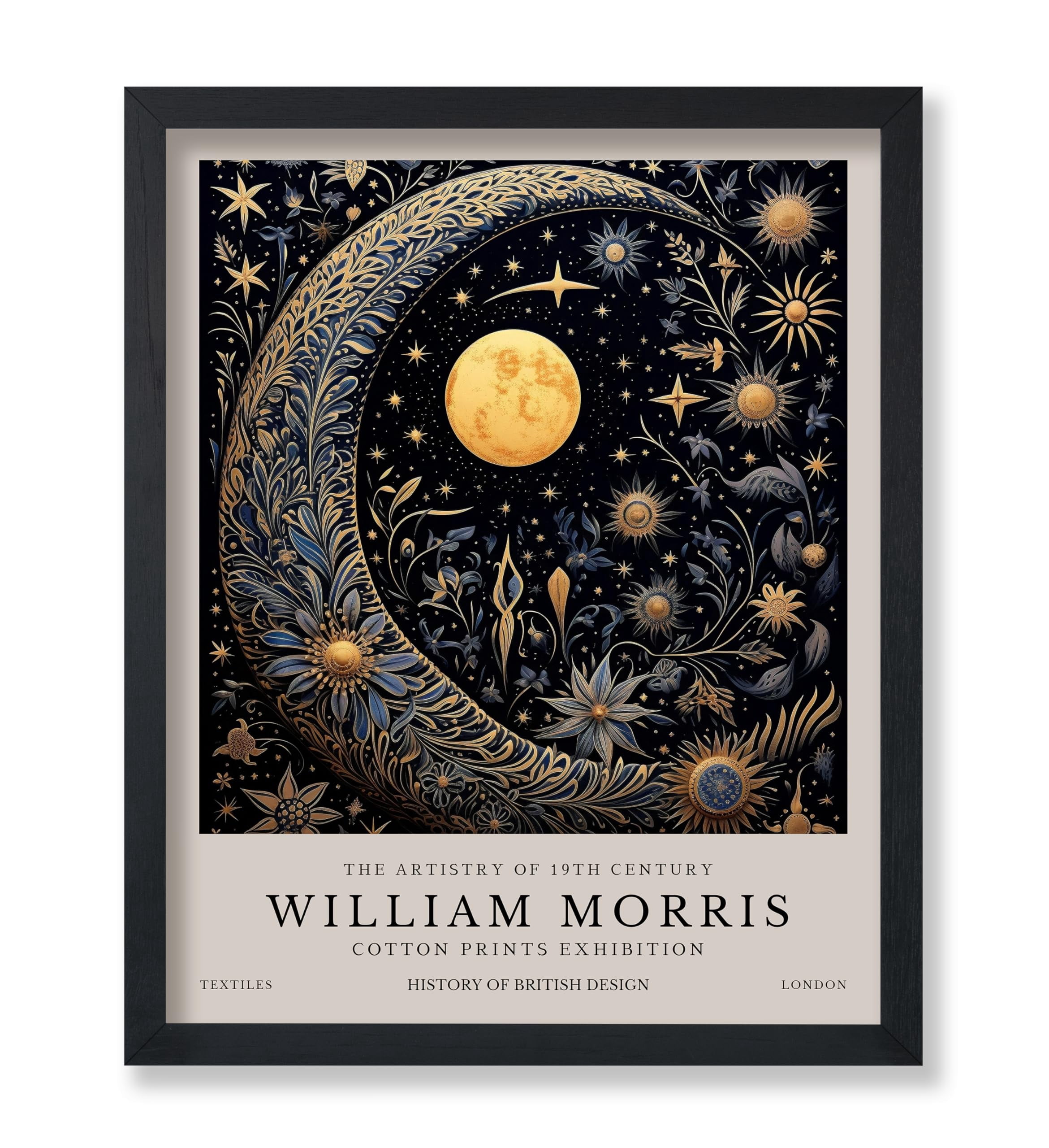 Poster Master William Morris Poster - Moon and Stars Print - Celestial ...