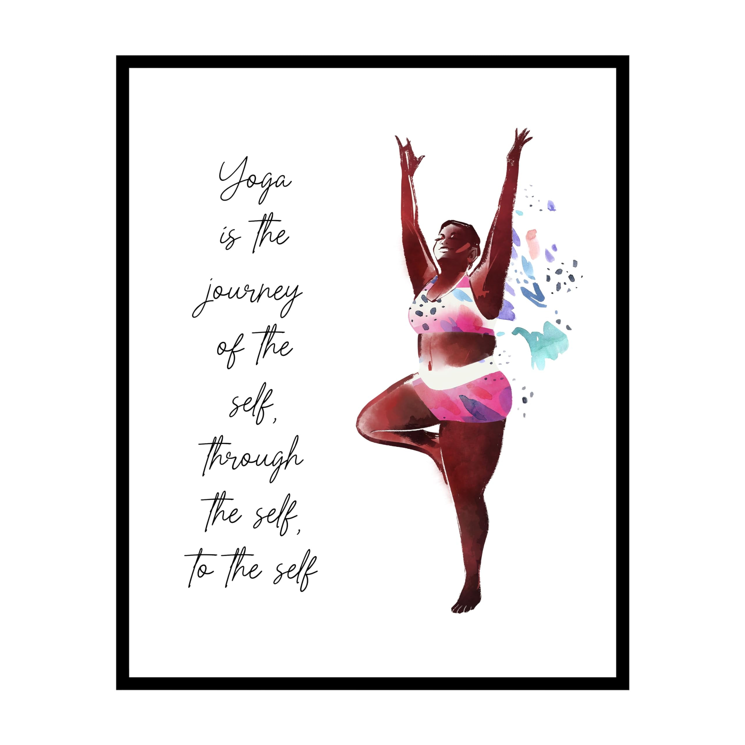 Poster Master Yoga Is The Journey Of The Self Poster - Meditation Print -  Motivational Art - Black Woman Art - Gift for Men & Women - Decor for  Bedroom, Yoga Studio