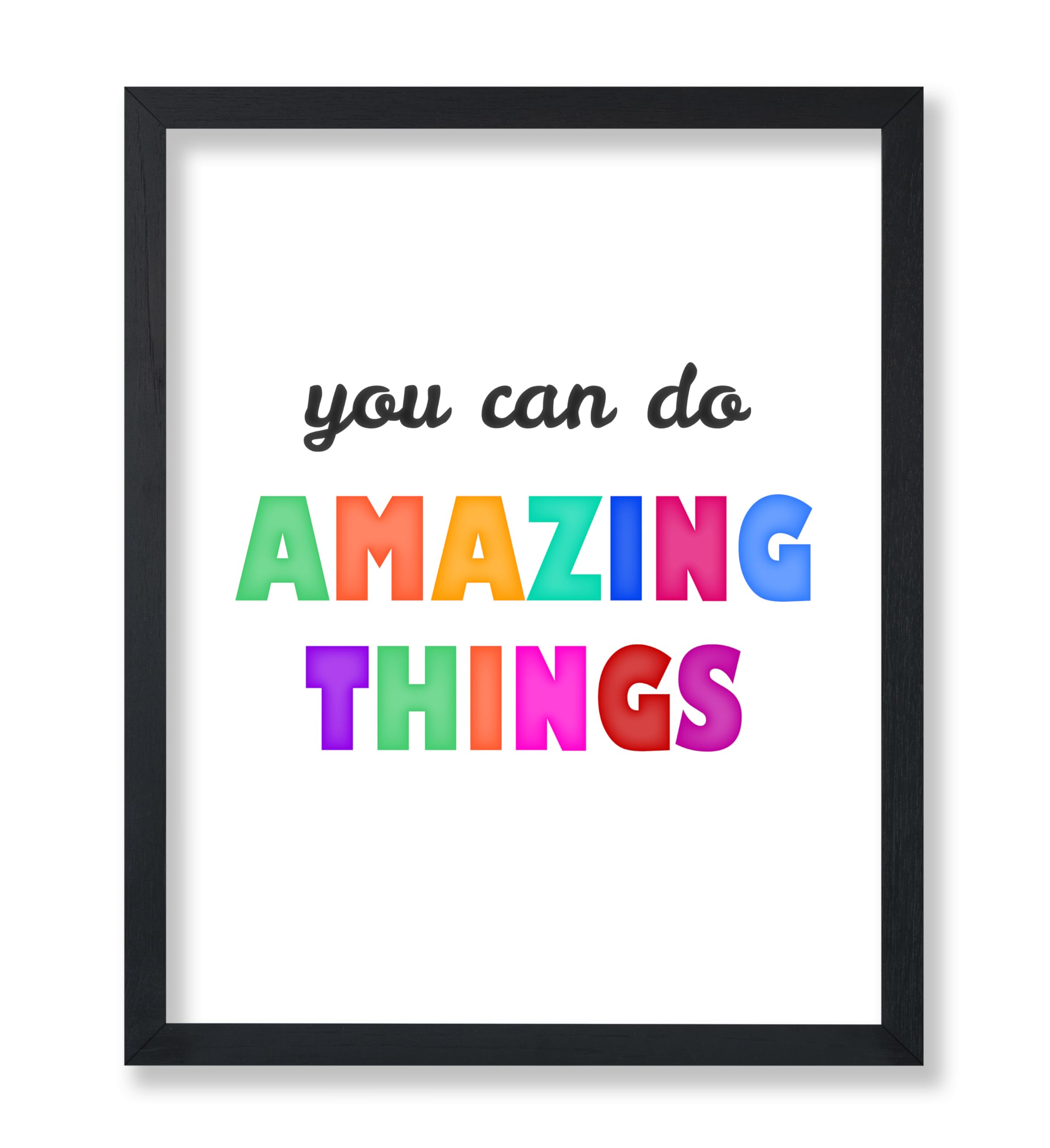 Nursery Affirmations Wood Sign - Inspirational Rainbow Wall Decor For Kids Room, Playroom