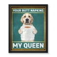 Poster Master Your Butt Napkins My Queen Poster Dog Print Toilet